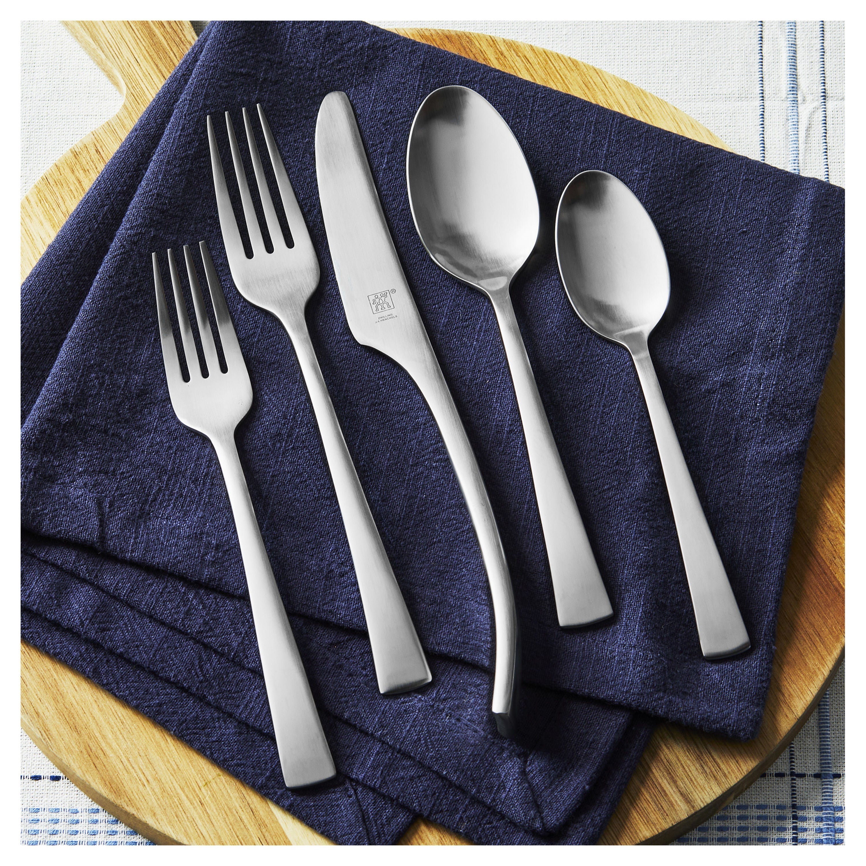 ZWILLING Bellasera 45pc Flatware Set - Satin Stainless-Flatware Set-DECOROLALA