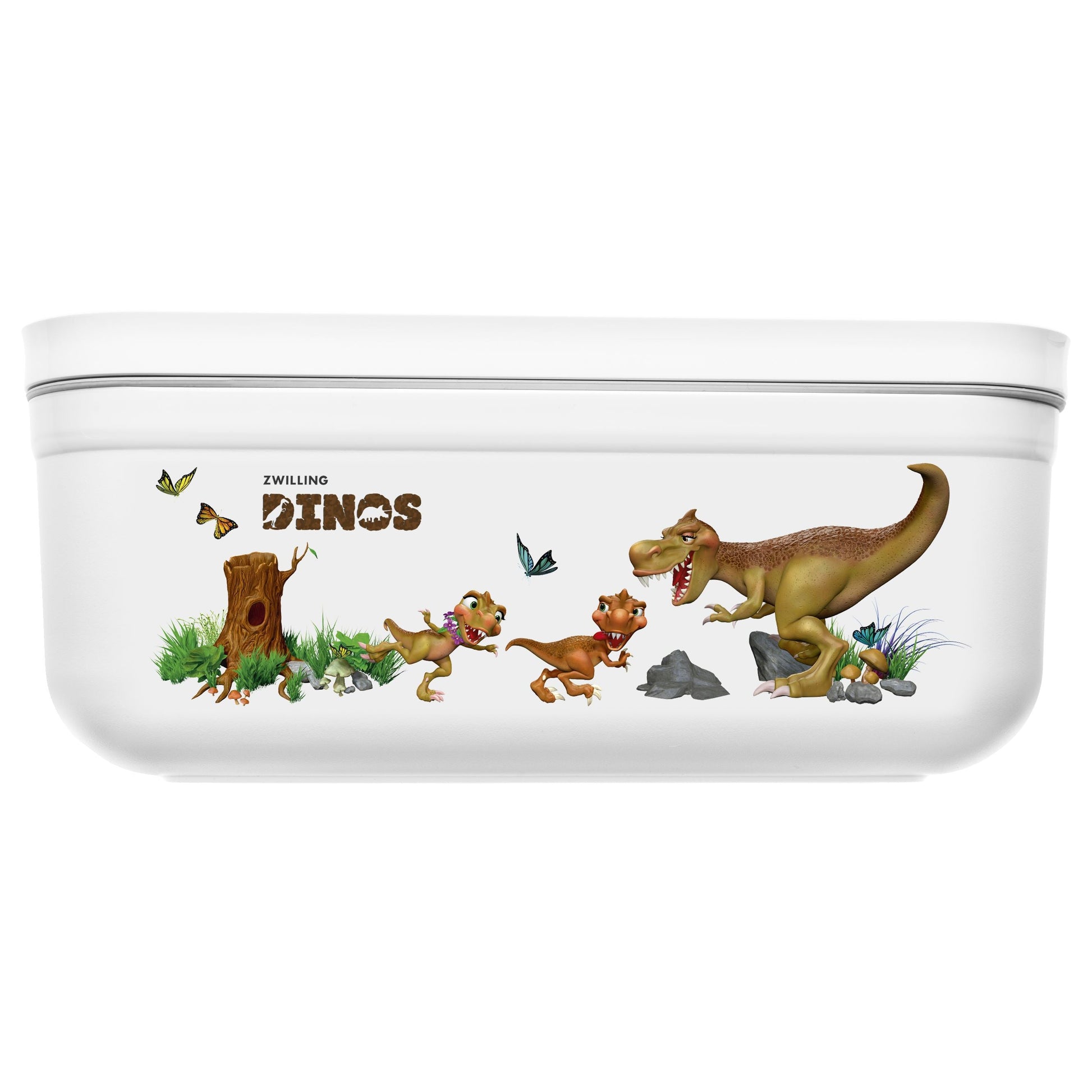 ZWILLING Dinos L Dinos Vacuum Lunch Box With Divider, Plastic, White-Grey-Lunch Container-DECOROLALA