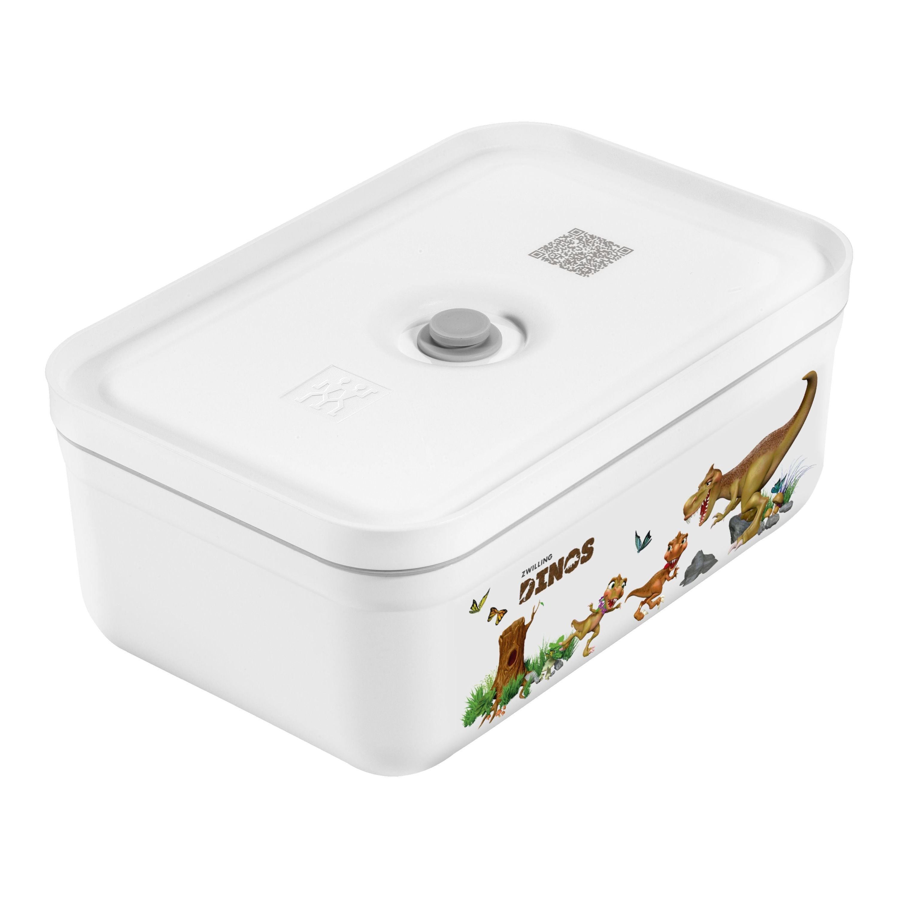 ZWILLING Dinos L Dinos Vacuum Lunch Box With Divider, Plastic, White-Grey-Lunch Container-DECOROLALA