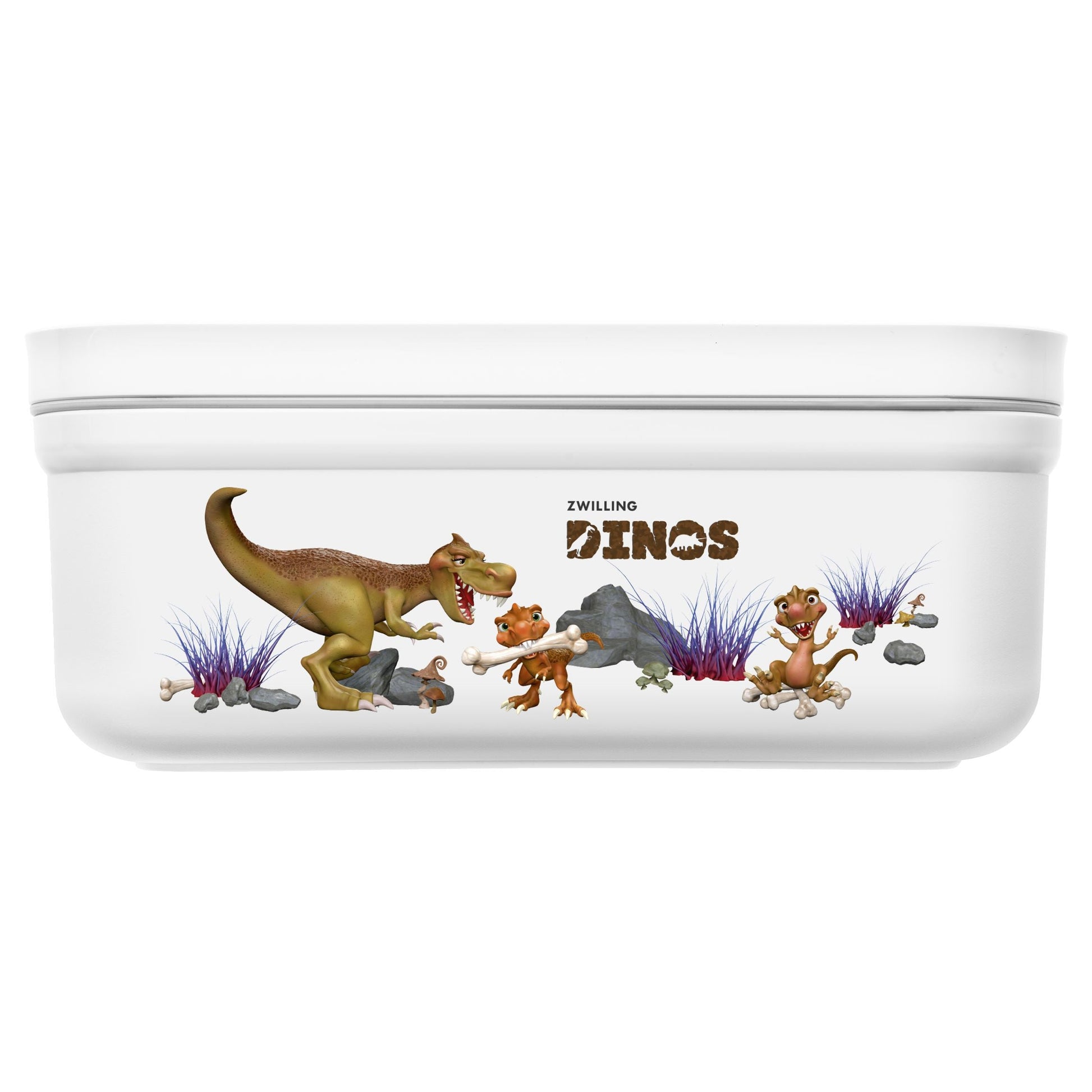 ZWILLING Dinos M Dinos Vacuum Lunch Box With Divider, Plastic, White-Grey-n/a-DECOROLALA