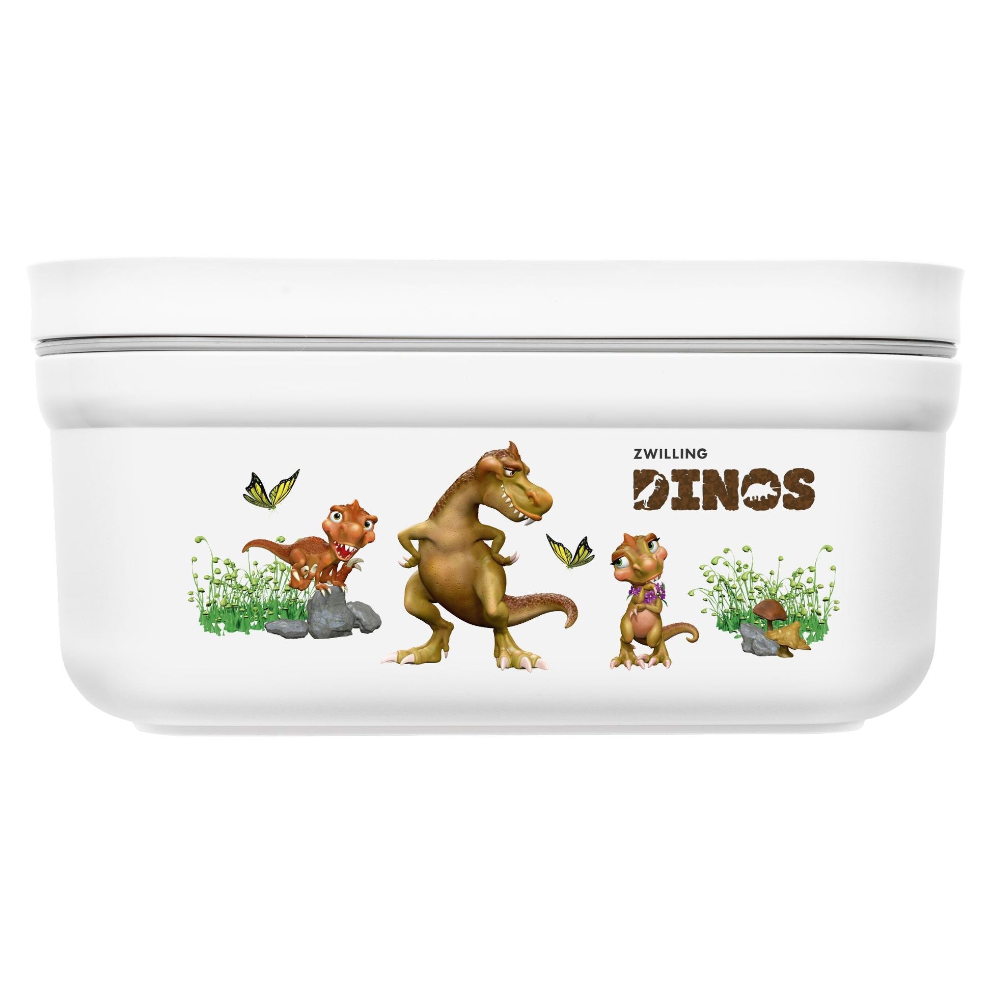 ZWILLING Dinos S Dinos Vacuum Lunch Box, Plastic, White-Grey-Lunch Container-DECOROLALA