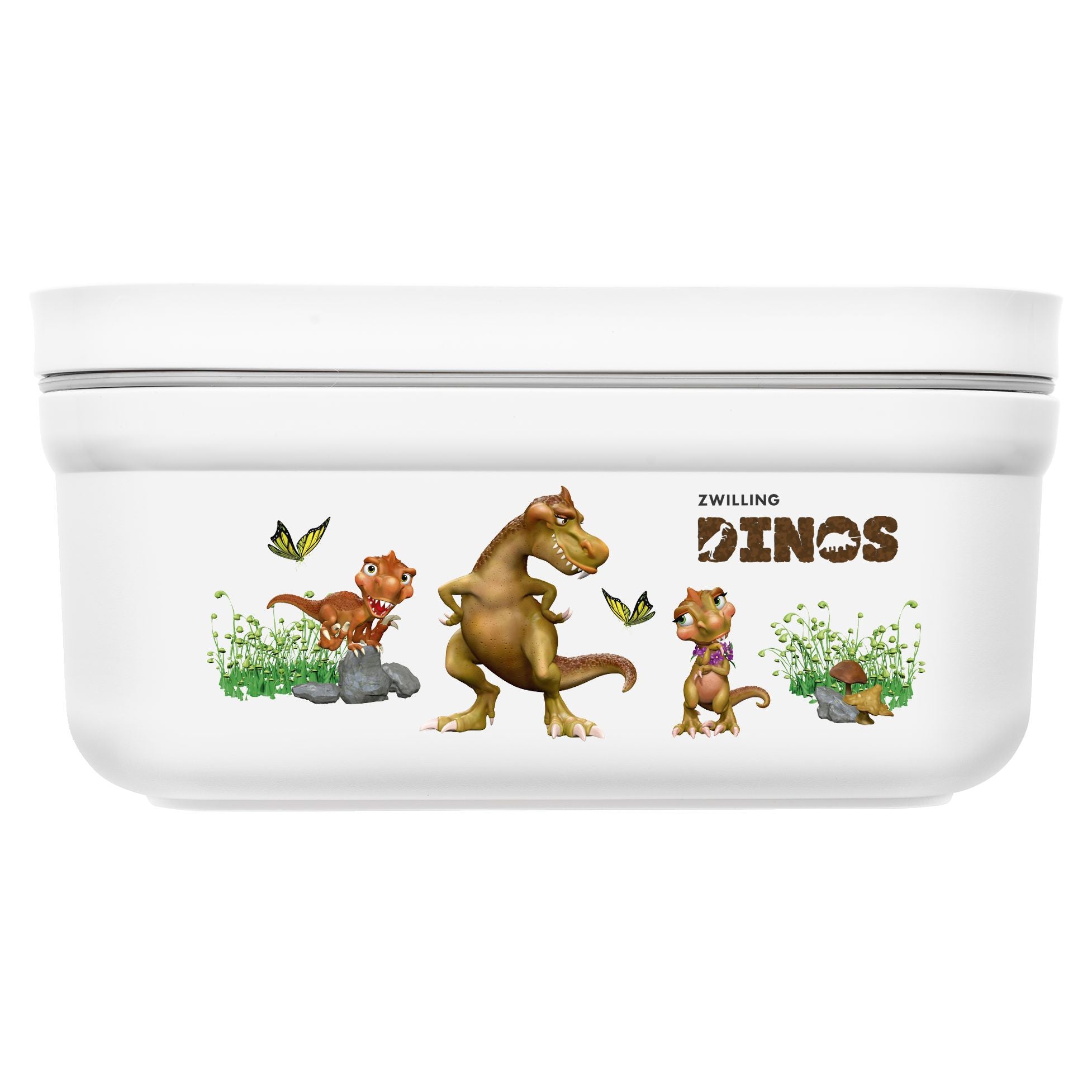 ZWILLING Dinos S Dinos Vacuum Lunch Box, Plastic, White-Grey-Lunch Container-DECOROLALA