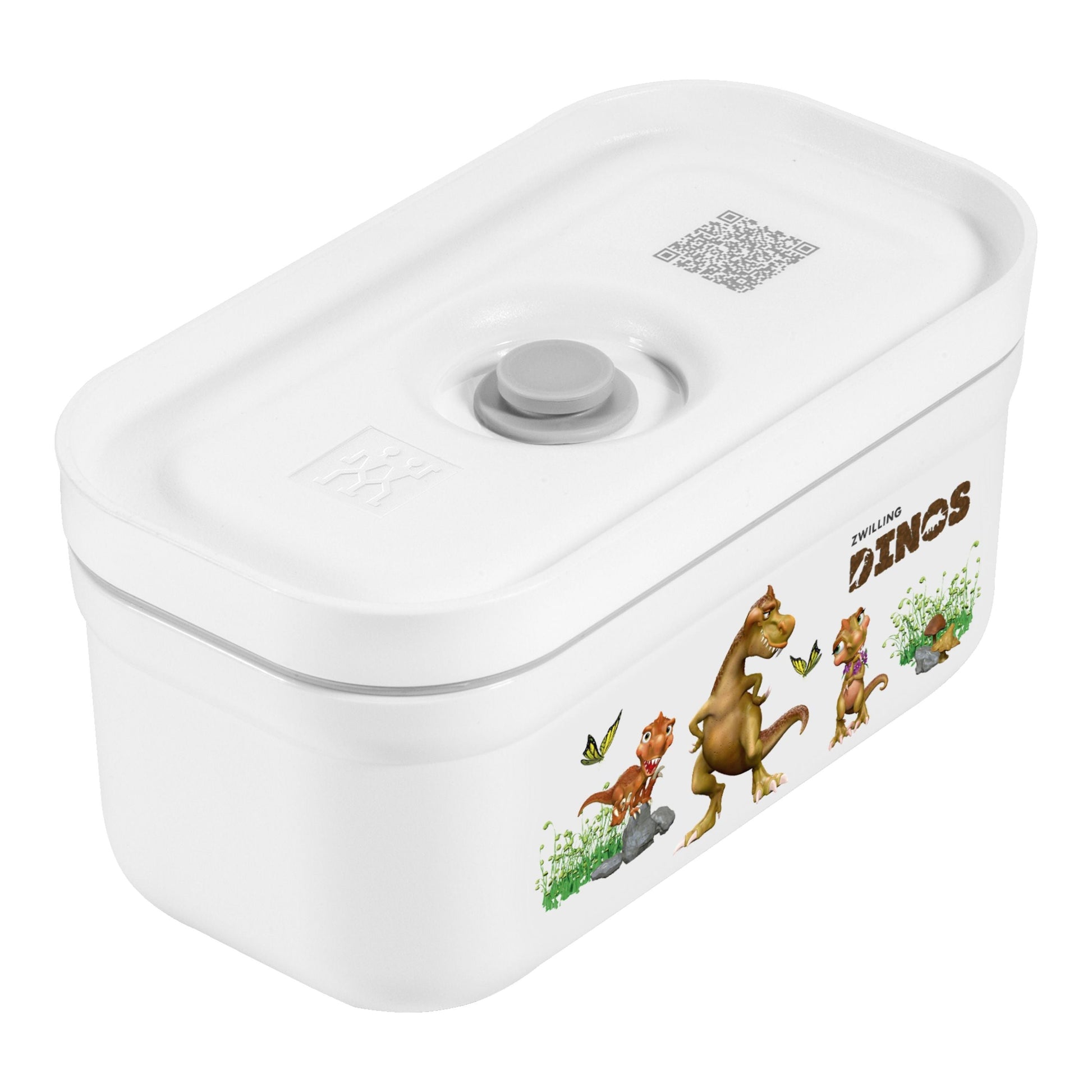ZWILLING Dinos S Dinos Vacuum Lunch Box, Plastic, White-Grey-Lunch Container-DECOROLALA