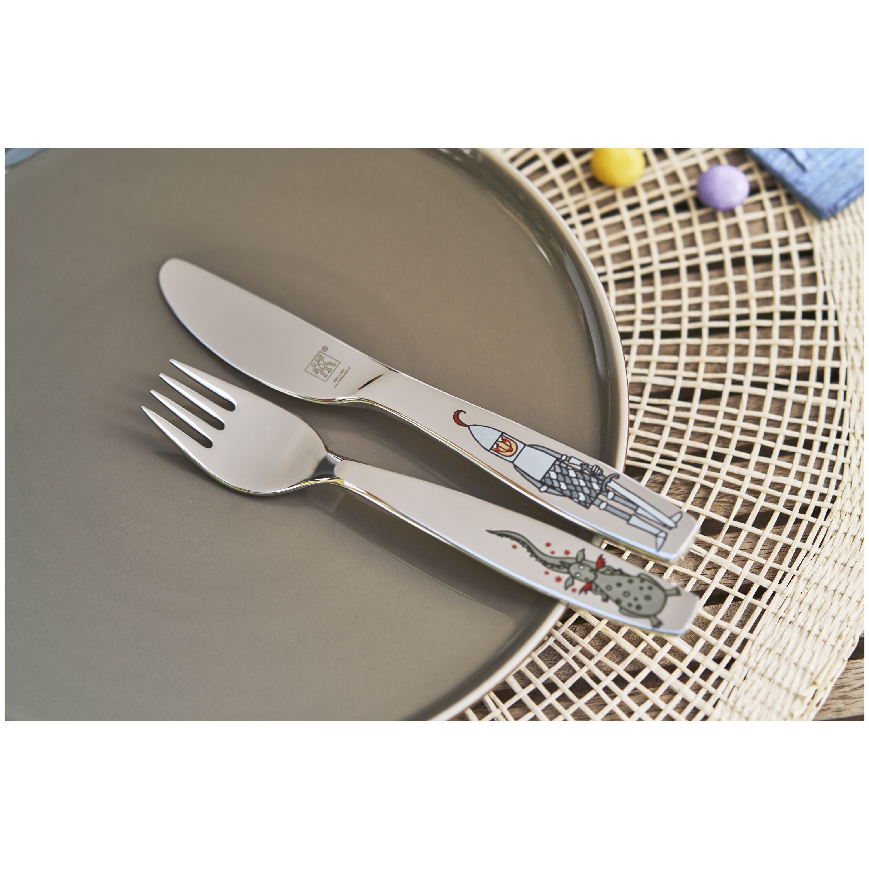 ZWILLING Eckbert 4 Piece, Children's Flatware Set, Silver-Flatware Set-DECOROLALA