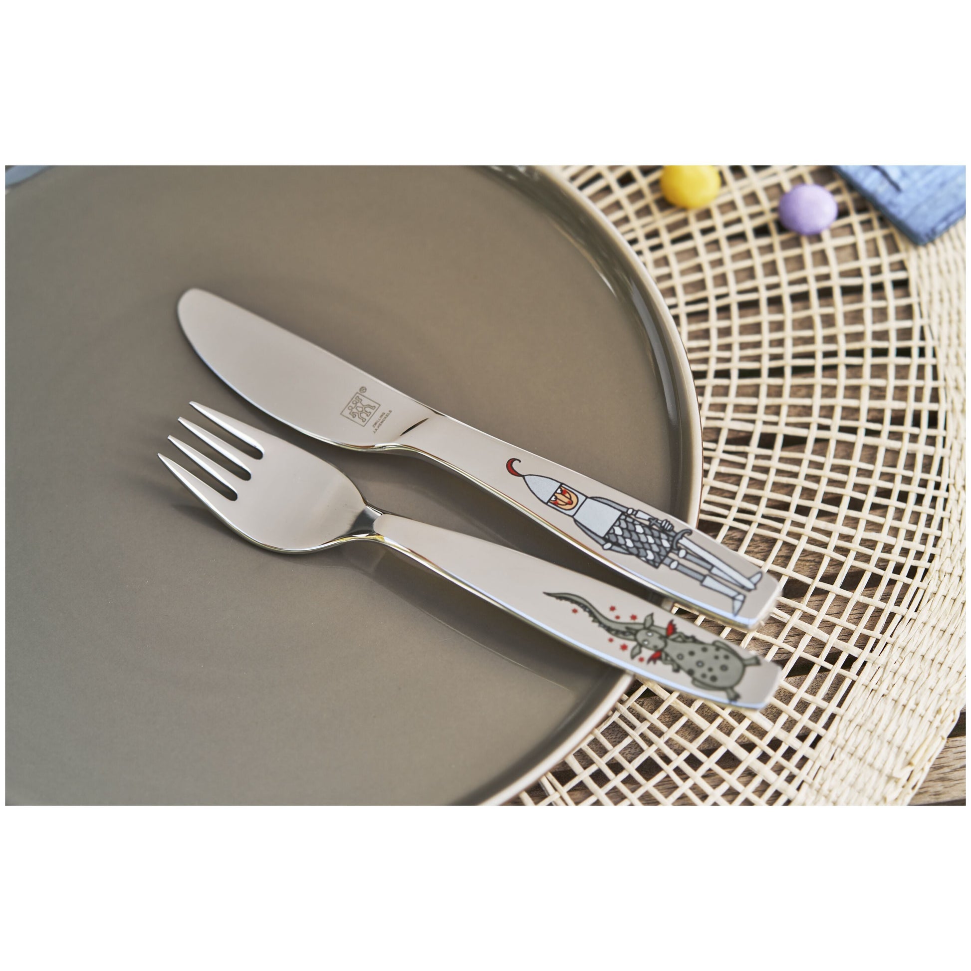ZWILLING Eckbert Children's Flatware Set - 4 Piece Silver-Flatware Set-DECOROLALA