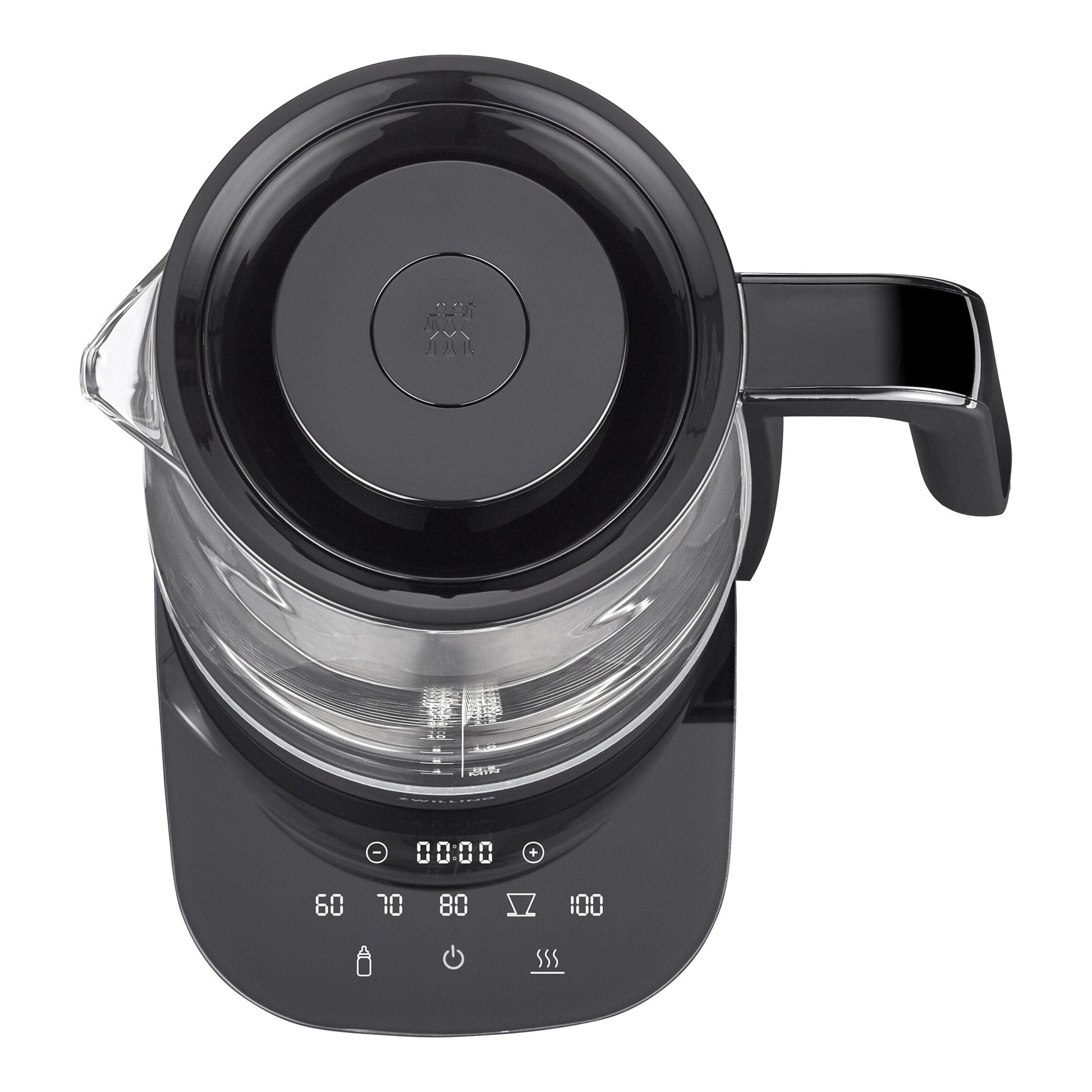 ZWILLING Enfinigy 1.7 L Glass Programable Electric Kettle, Black-Electric Kettl-DECOROLALA