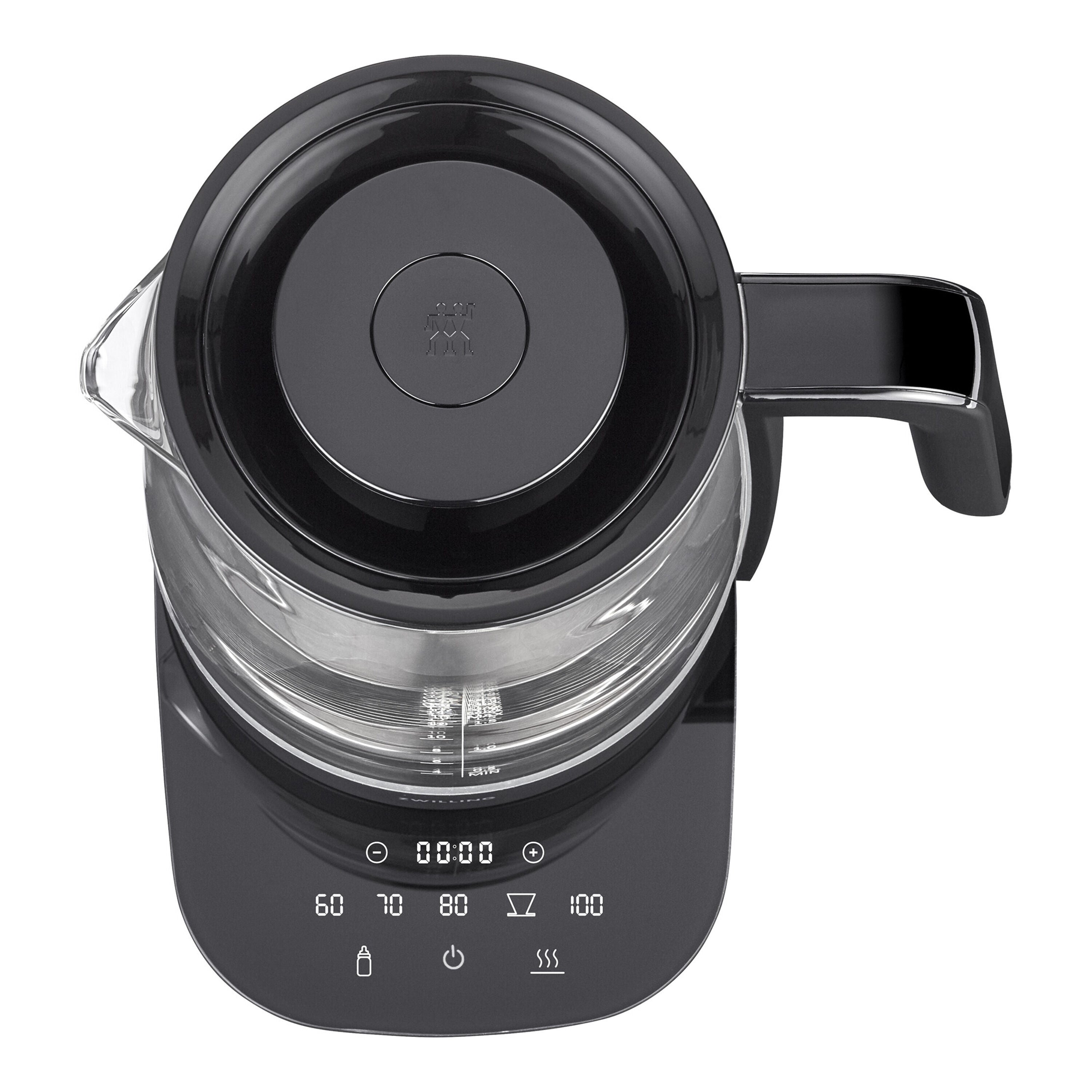 ZWILLING Enfinigy 1.7 L Glass Programable Electric Kettle, Black-Electric Kettl-DECOROLALA