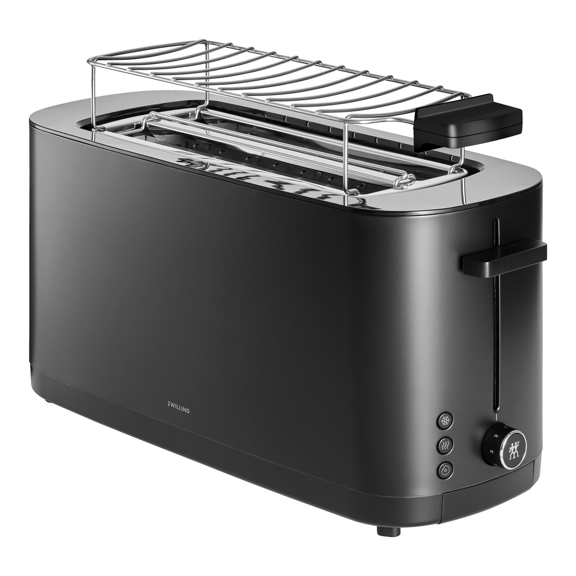 ZWILLING Enfinigy Bun Warmer, 2 Long Slots, Black-Toaster Rack-DECOROLALA