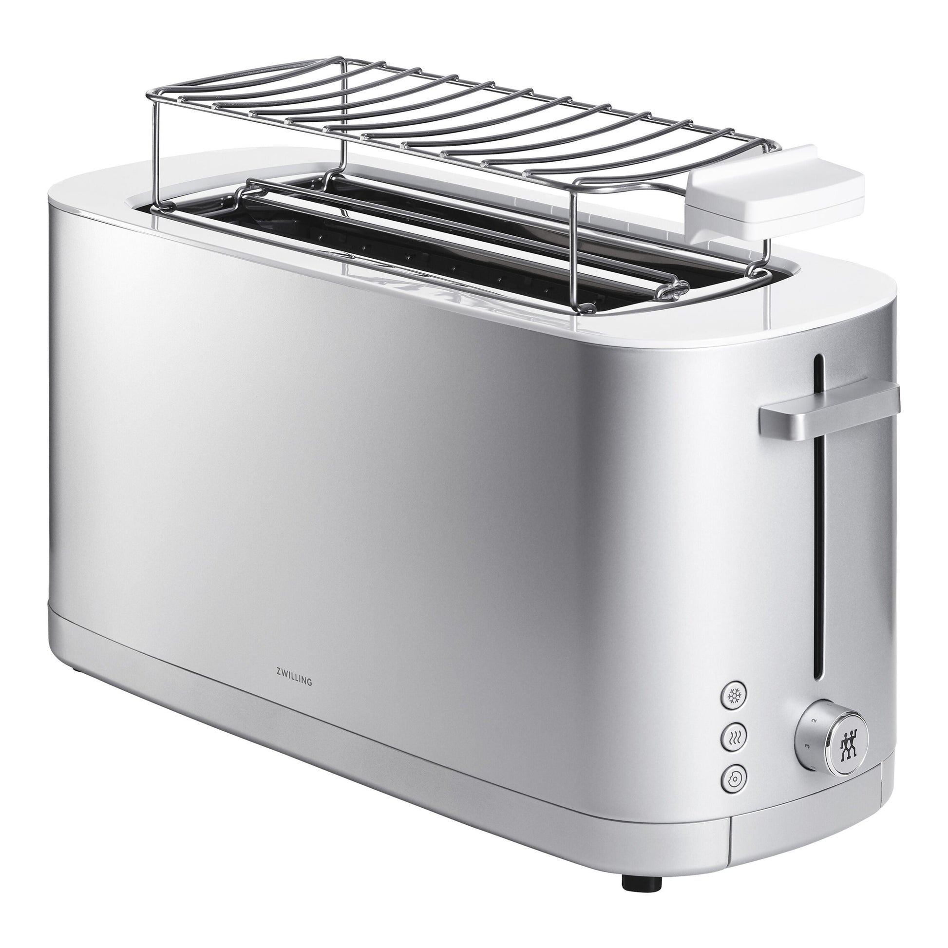 ZWILLING Enfinigy Bun Warmer, 2 Long Slots, Silver-Toaster Rack-DECOROLALA
