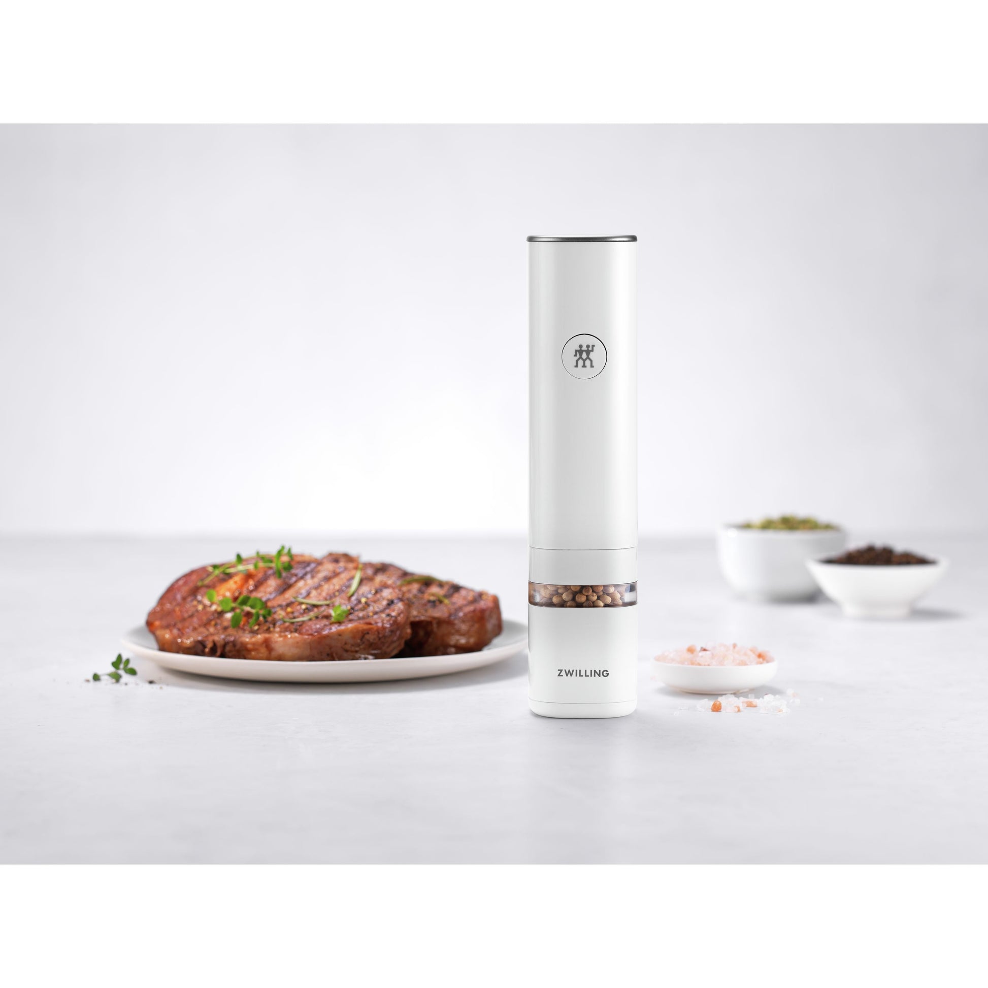ZWILLING Enfinigy Electric Salt And Pepper Mill, White-Food Grinder-DECOROLALA