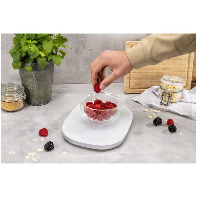 ZWILLING Enfinigy Kitchen Scale - Wireless Charging Silver-small appliance-DECOROLALA