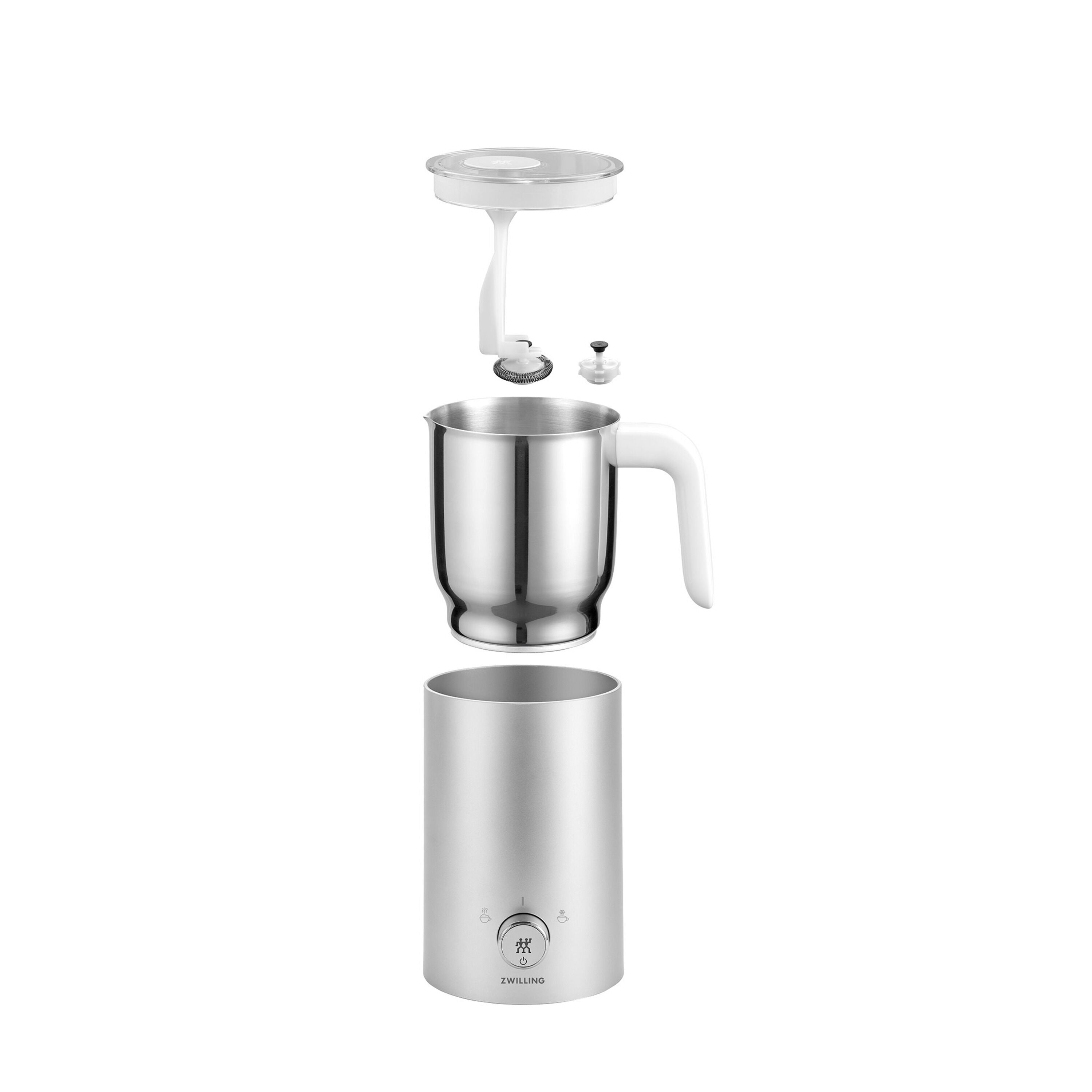 ZWILLING Enfinigy Milk Frother, 400 mL, Silver-Milk Frother-DECOROLALA