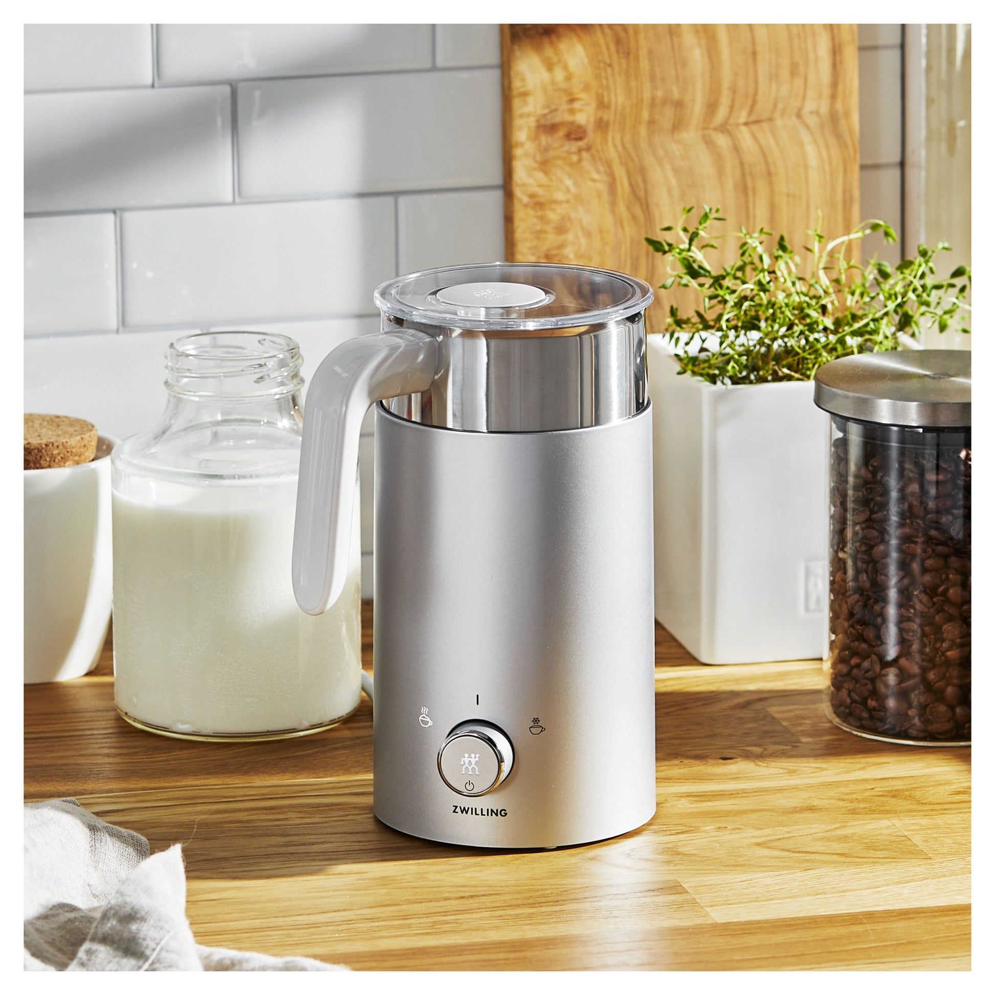ZWILLING Enfinigy Milk Frother 400mL Silver-Milk Frother-DECOROLALA