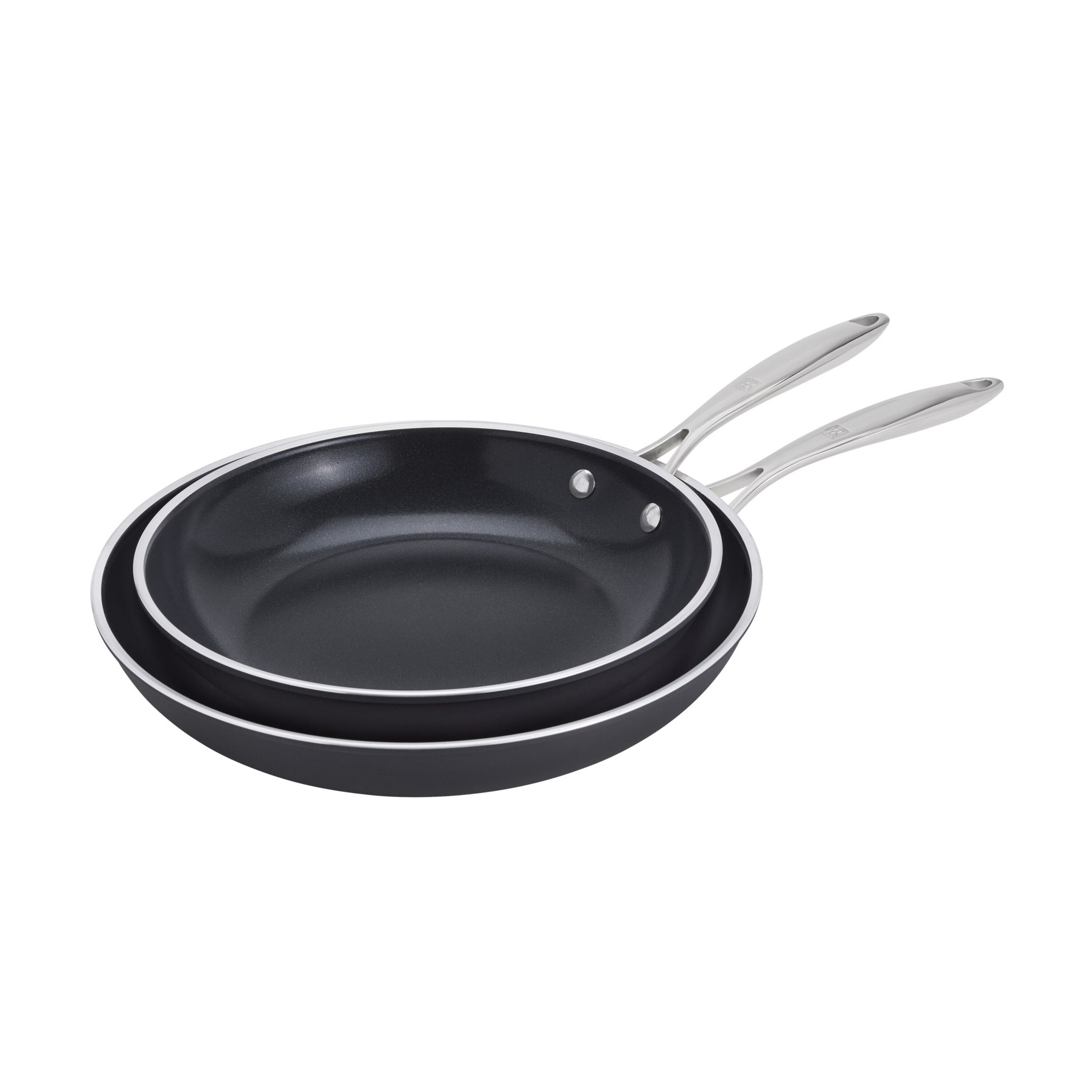 ZWILLING Forte Plus Fry Pan Set, 2 Piece, Aluminum, Ceramic Titanium-Saucepan-DECOROLALA