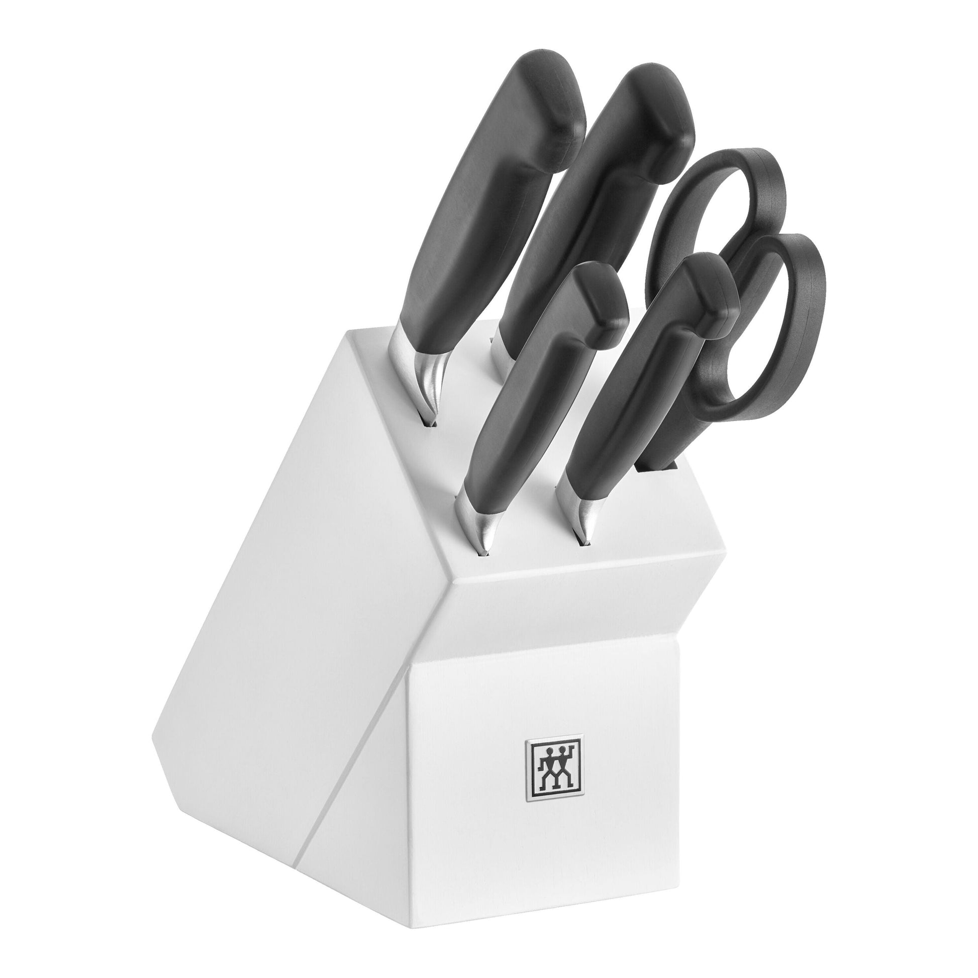 ZWILLING **** Four Star 6 Piece, Knife Block Set, White-n/a-DECOROLALA