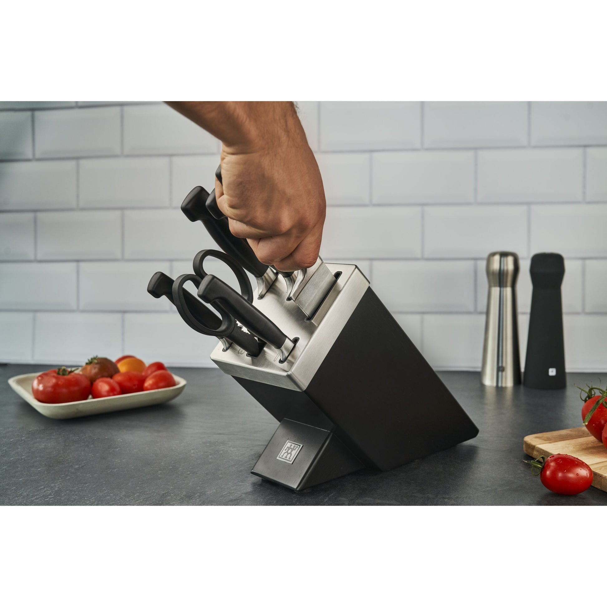 ZWILLING **** Four Star 7 Piece, Knife Block Set, Black-n/a-DECOROLALA