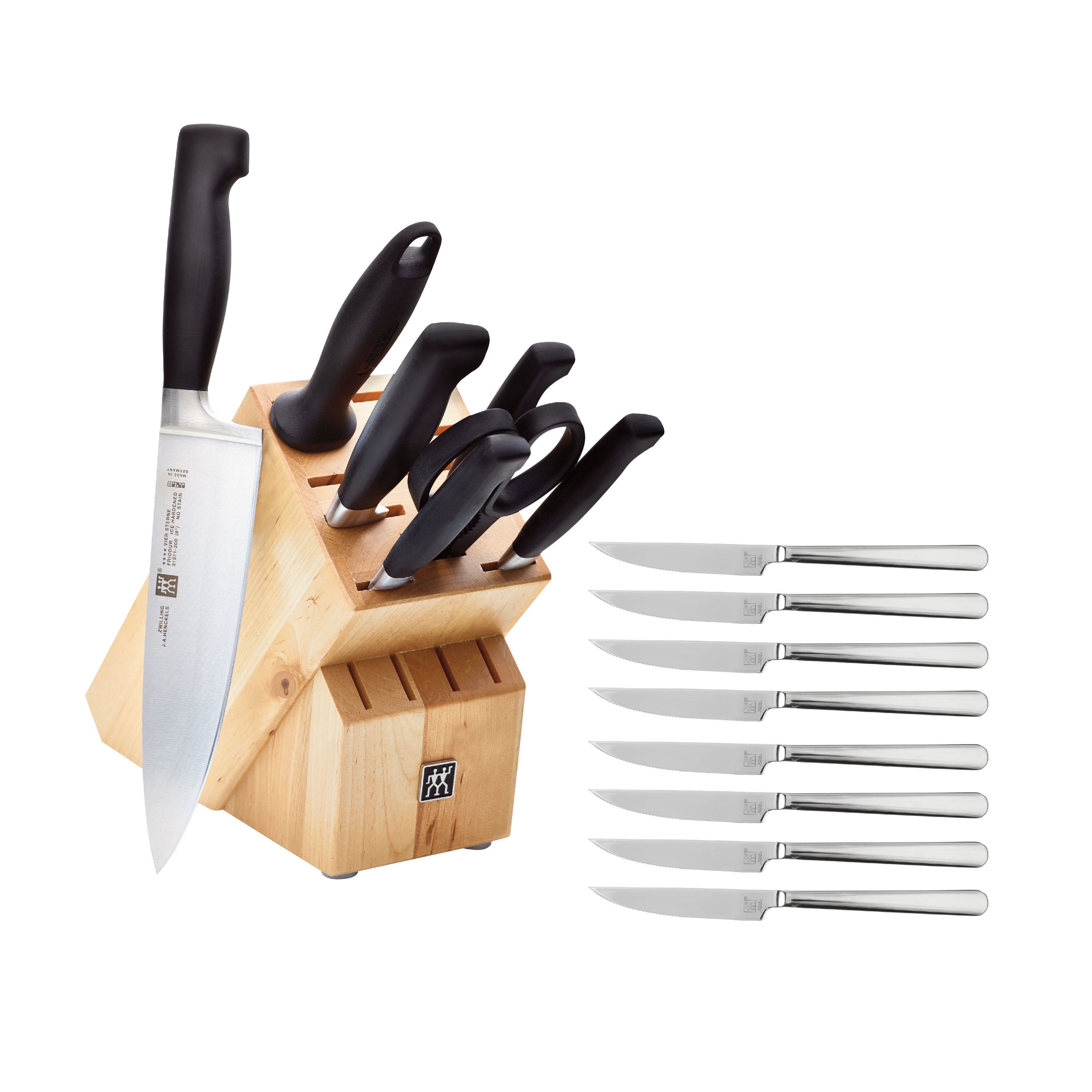 ZWILLING **** Four Star 8 Piece Knife Block Set, Nature-Knife Set-DECOROLALA