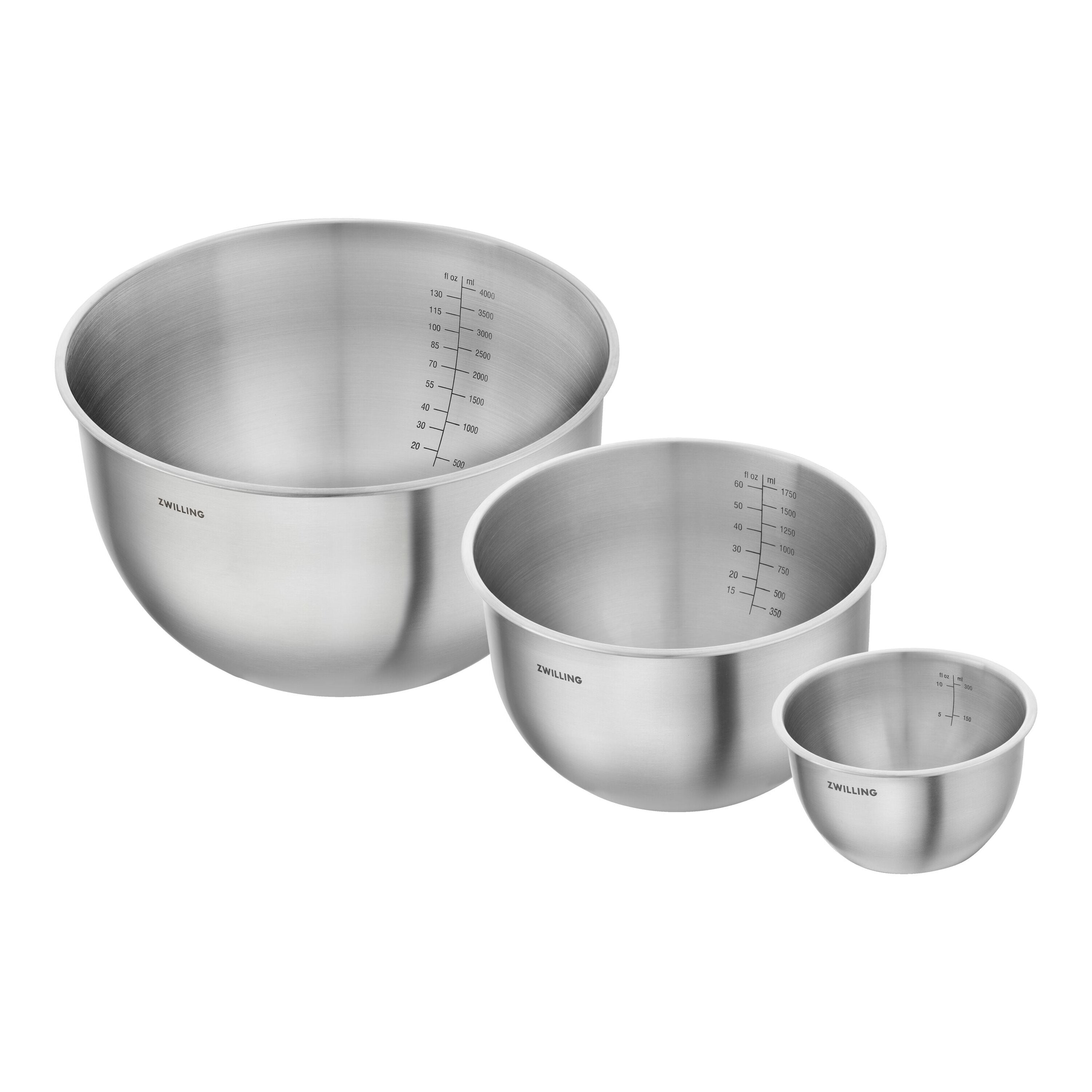 ZWILLING Fresh & Save BOWLS Bowl Set S/M/L / 3 Piece Stainless Steel, Silver-n/a-DECOROLALA
