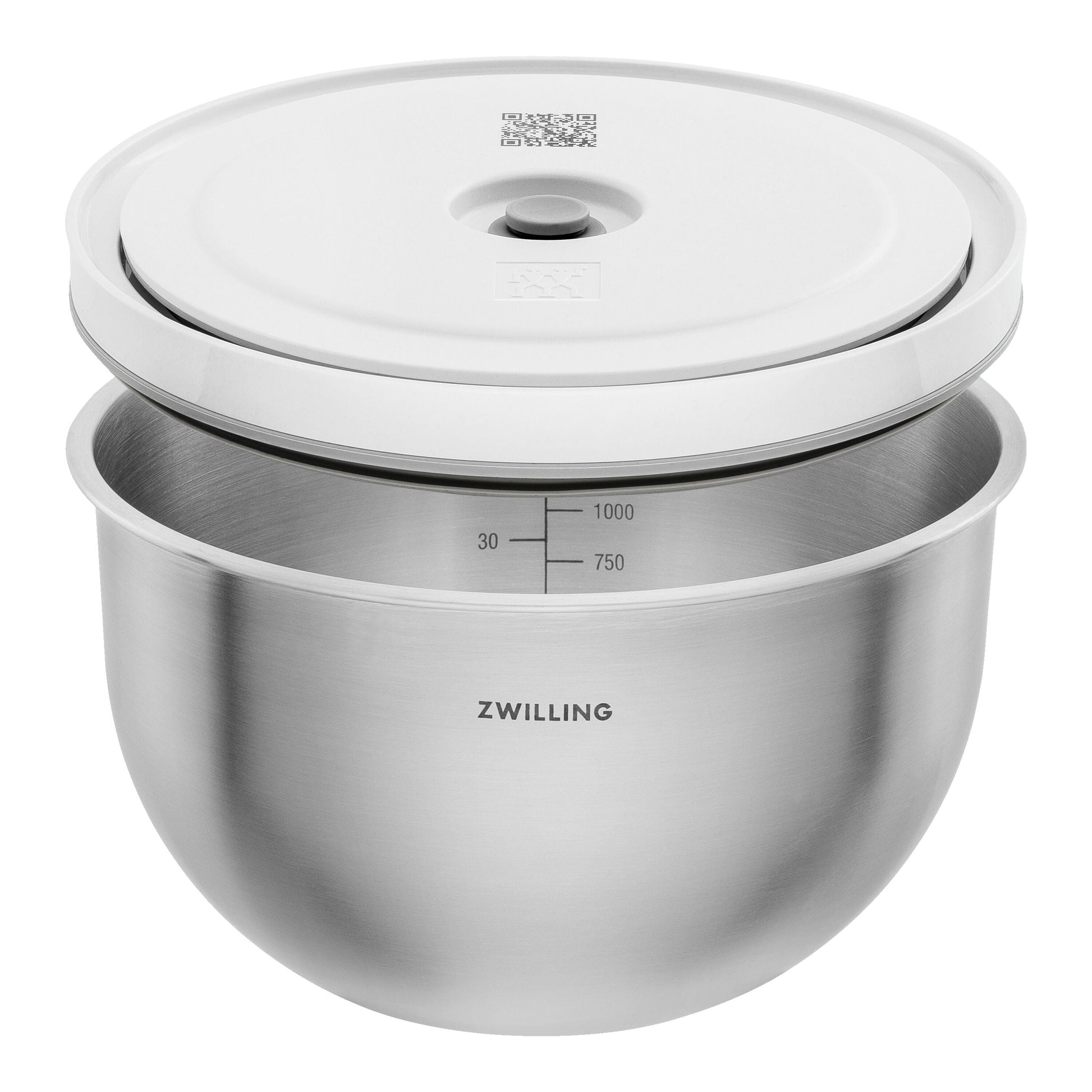 ZWILLING Fresh & Save BOWLS Vacuum Bowl M / 18 cm, Stainless Steel, Silver-Dinnerware-DECOROLALA