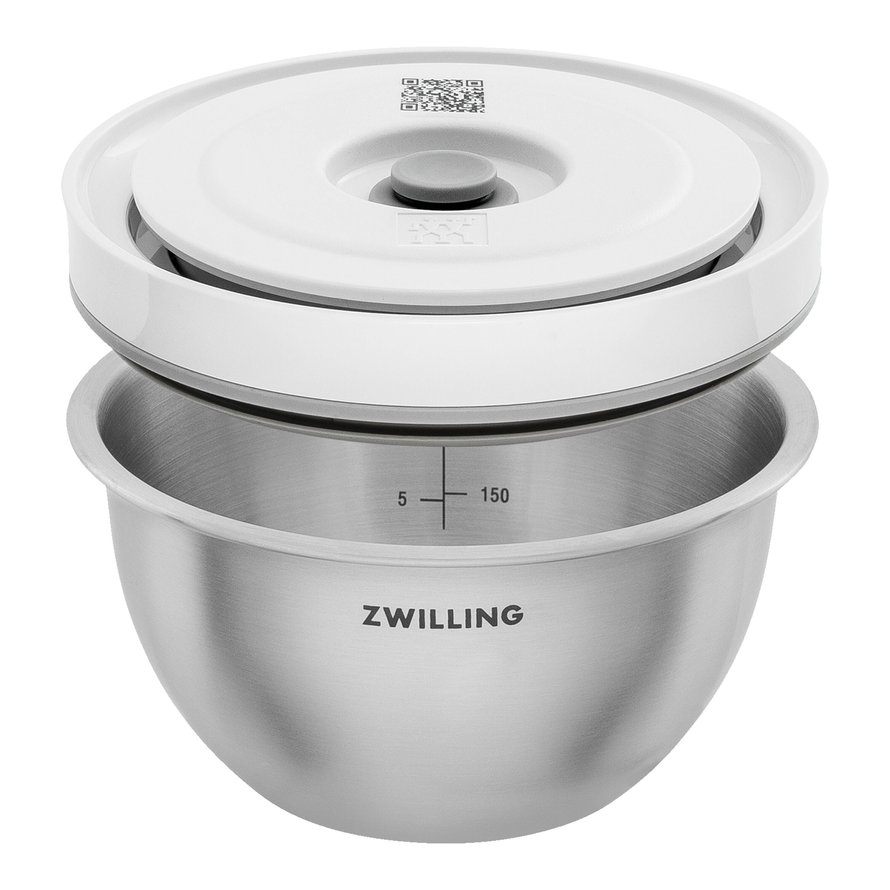 ZWILLING Fresh & Save BOWLS Vacuum Bowl Set S/M/L / 6 Piece Stainless Steel, Silver-White-Dinnerware-DECOROLALA
