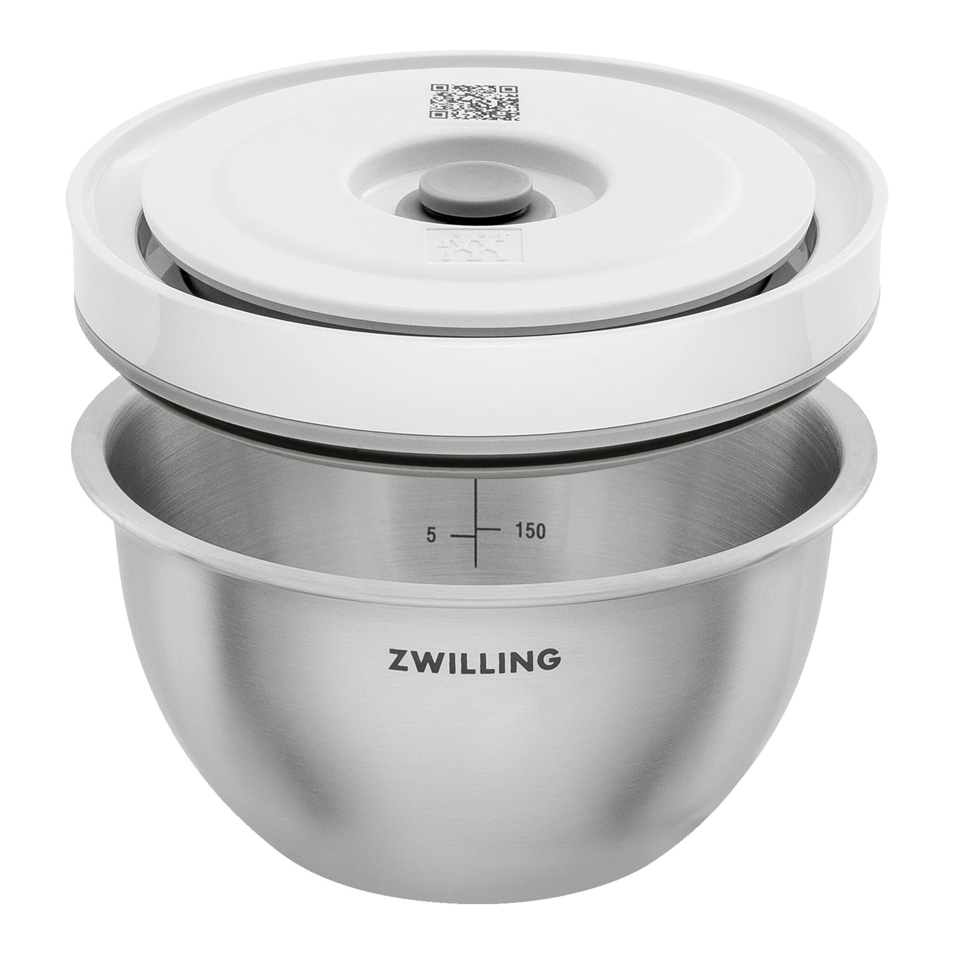 ZWILLING Fresh & Save Bowls Vacuum Set 3pc Stainless Steel-Dinnerware-DECOROLALA