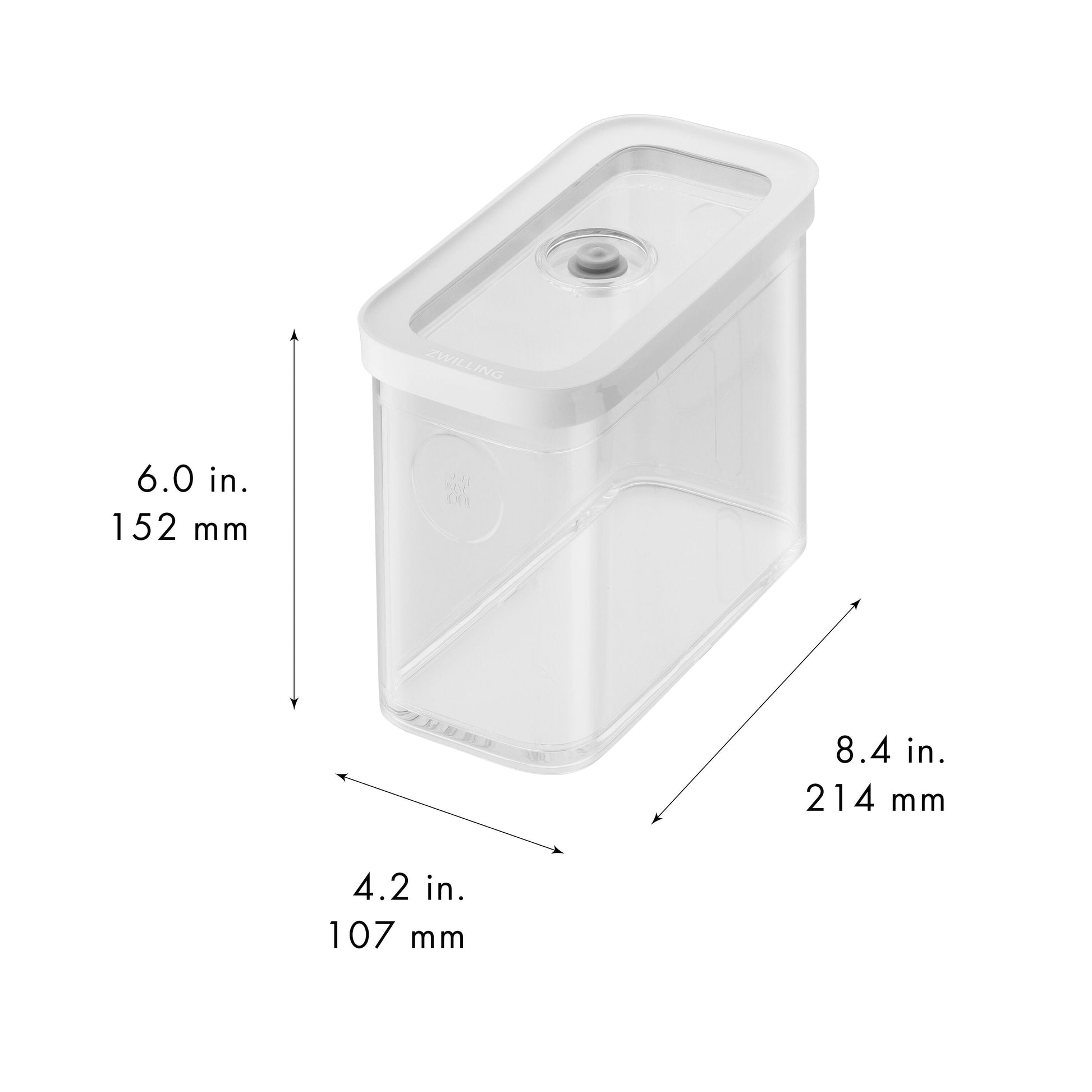 ZWILLING Fresh & Save CUBE Cube Box 2M / 21 cm, Transparent-White-Food Storage-DECOROLALA