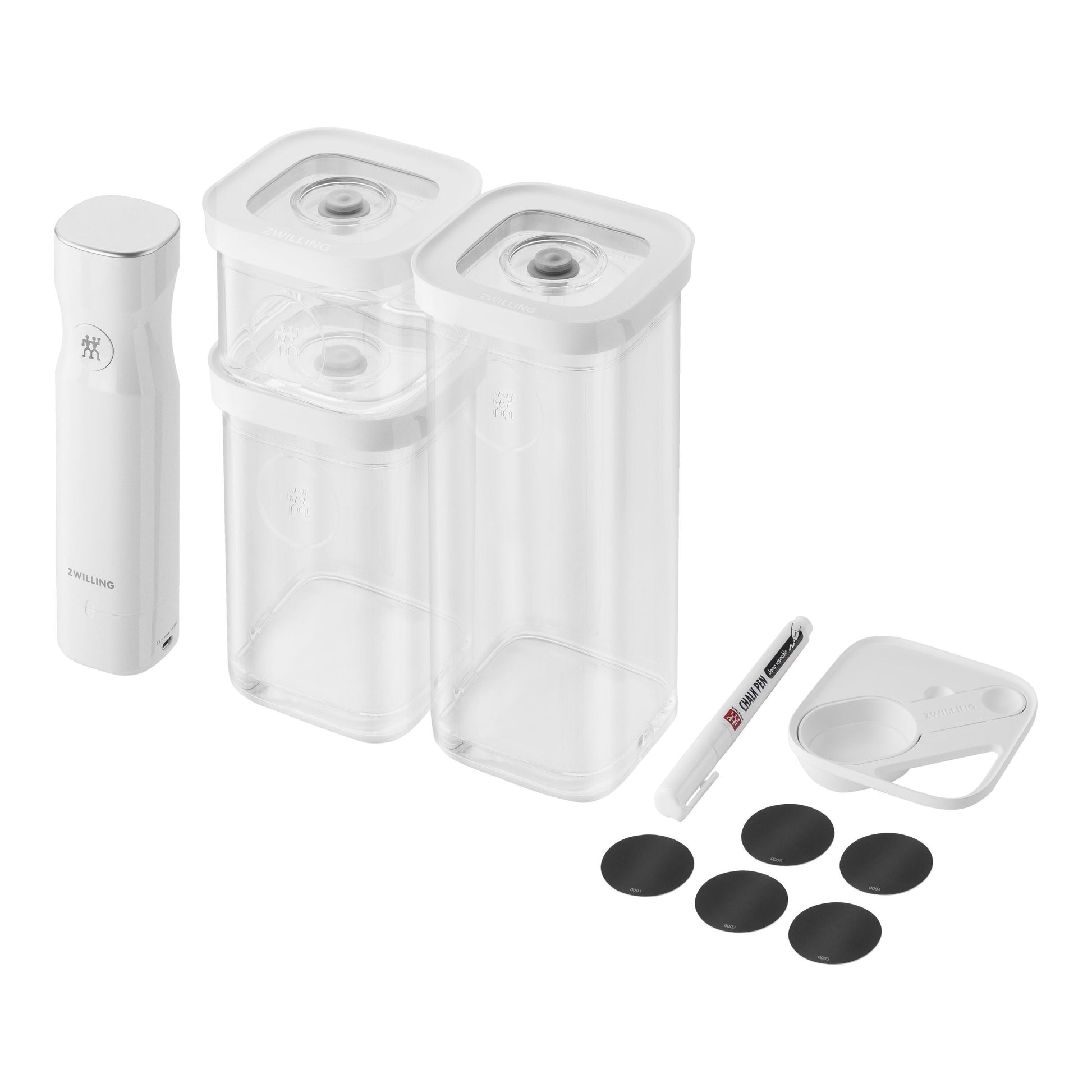 ZWILLING Fresh & Save CUBE Cube Vacuum Starter Set, S / 6 Piece Transparent-White-Canvas Print-DECOROLALA