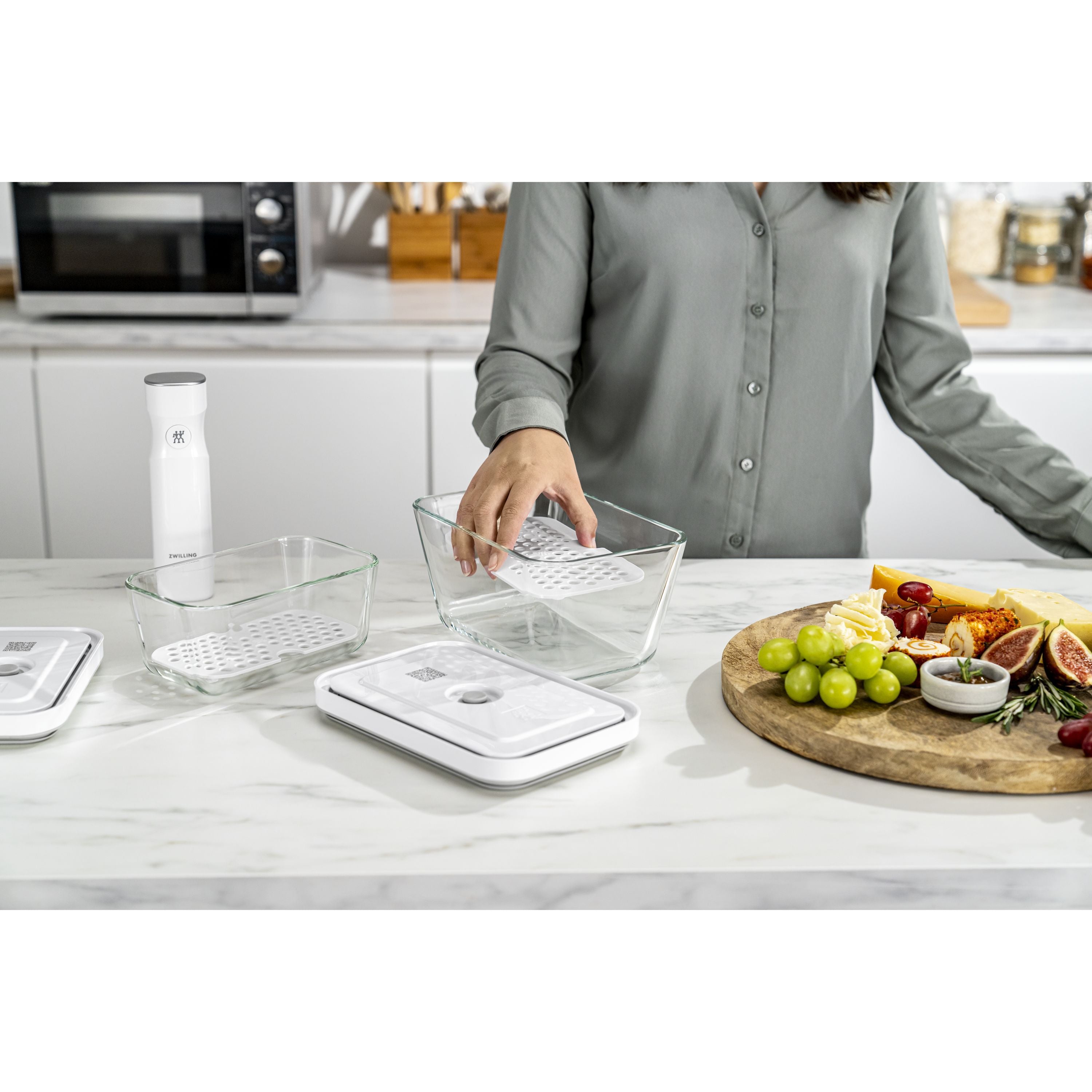 ZWILLING Fresh & Save Drip Tray Set - Glass Boxes M/L-Food Storage-DECOROLALA