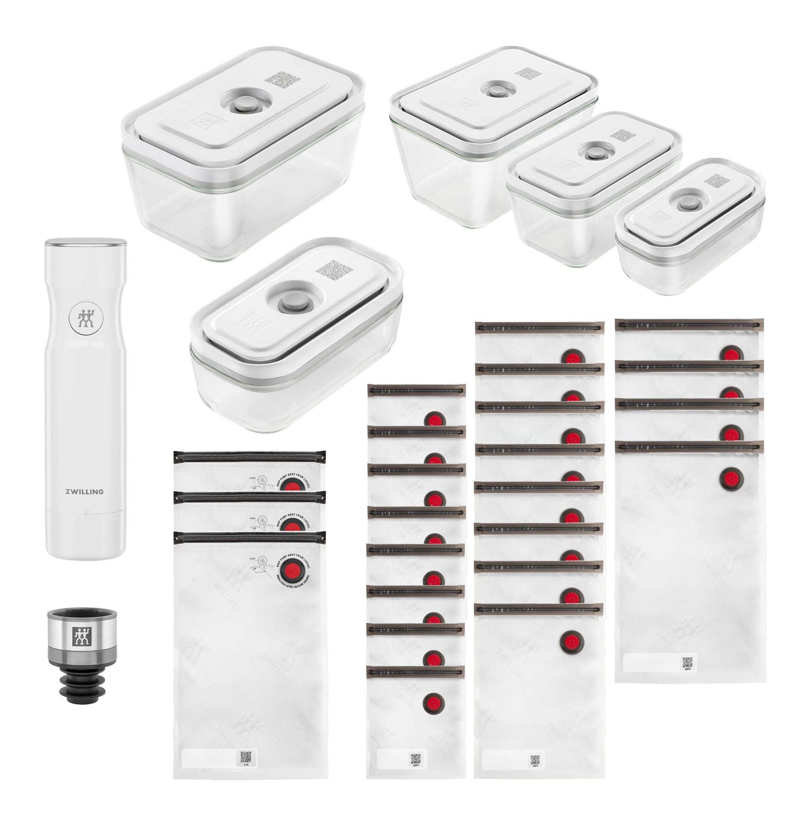 ZWILLING Fresh & Save Glass / S/M/L Vacuum Starter Set, 30 Piece-Canvas Print-DECOROLALA