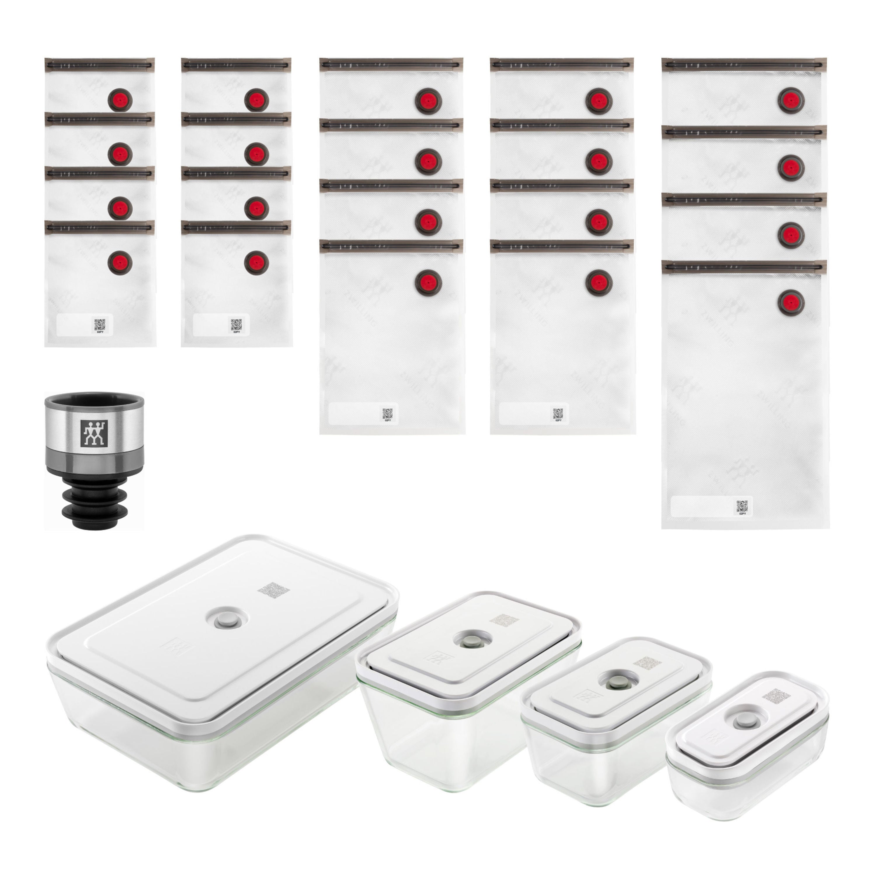 ZWILLING Fresh & Save Glass Vacuum Expansion Set, 25 Piece-Food Storage-DECOROLALA