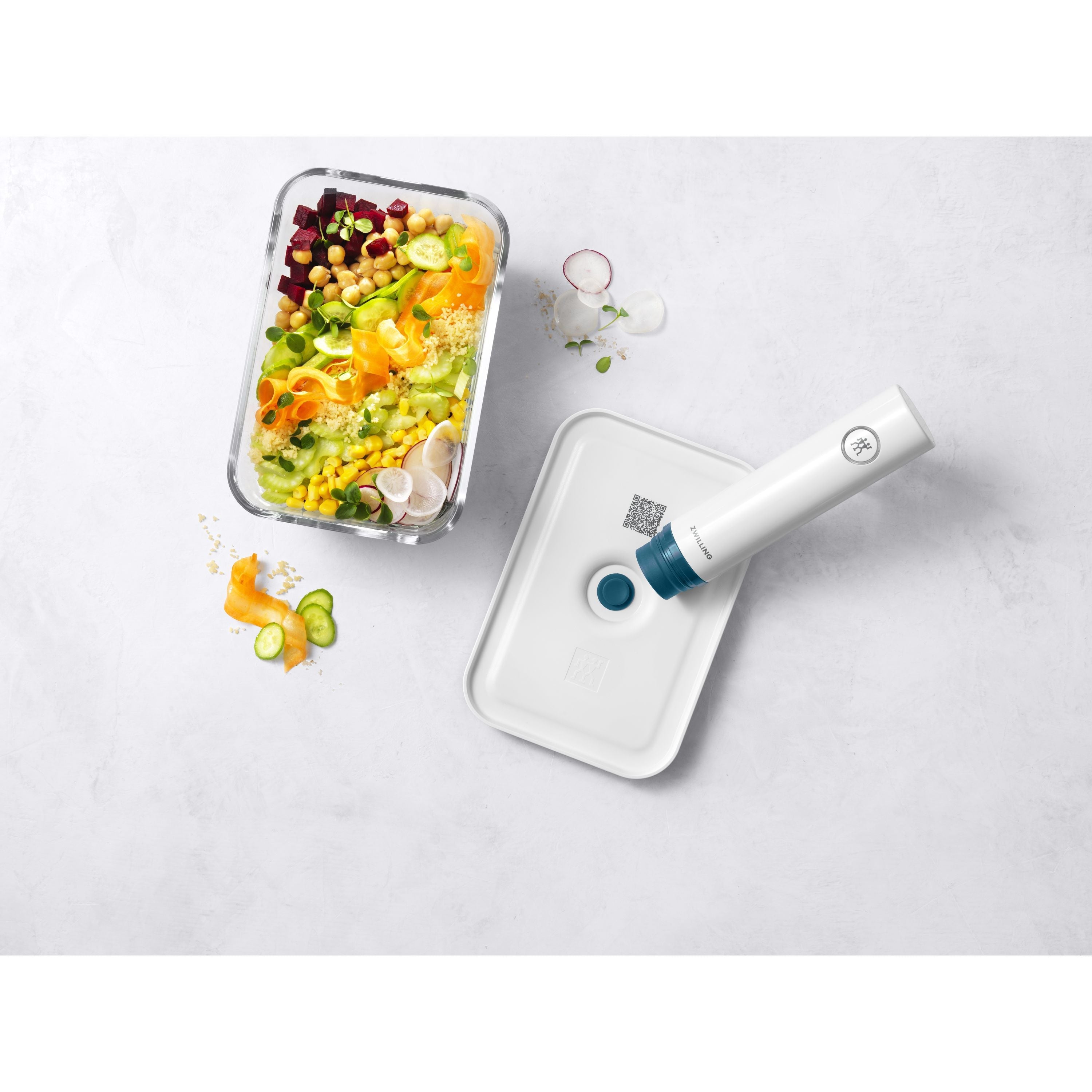 ZWILLING Fresh & Save L Vacuum Box With Flat Lid, Glass, La-Mer-Food Storage-DECOROLALA