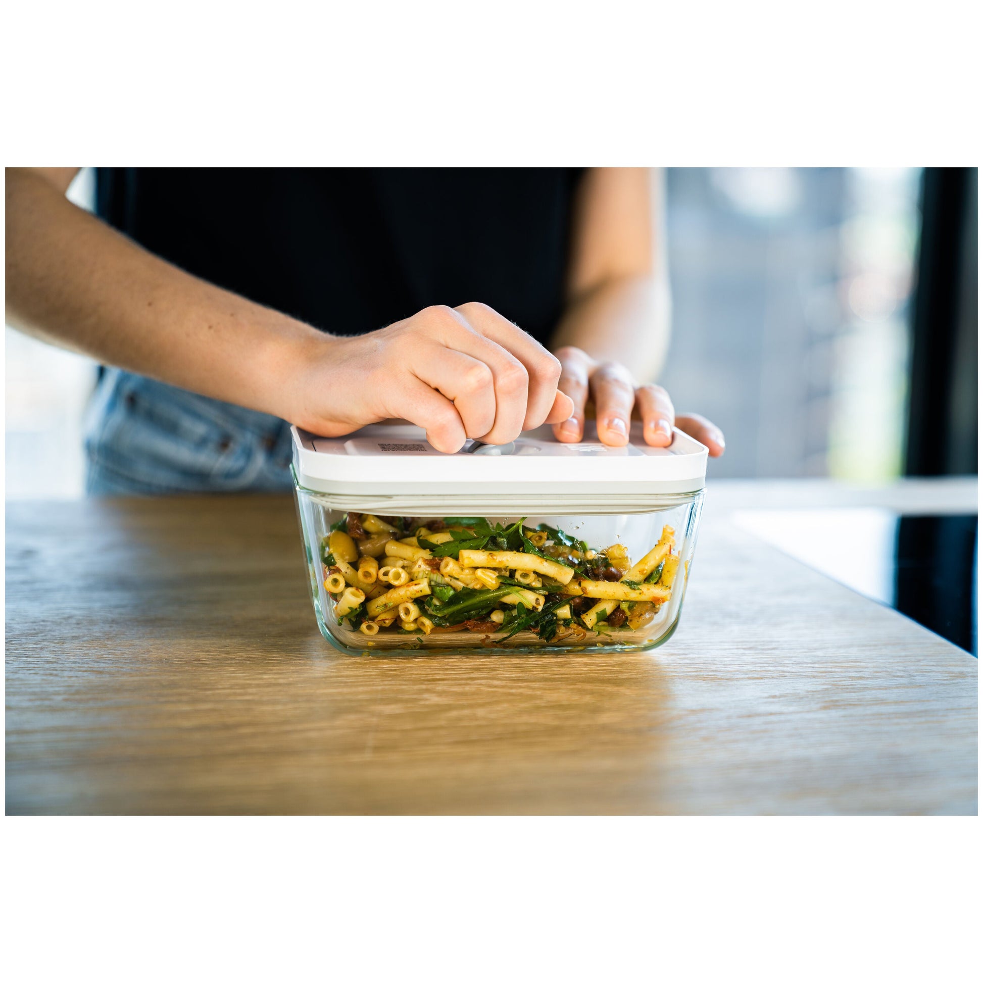 ZWILLING Fresh & Save M / 2 Piece Vacuum Box Set, Glass, Grey-Food Storage-DECOROLALA