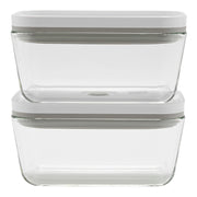 ZWILLING Fresh & Save M / 2 Piece Vacuum Box Set, Glass, Grey-Food Storage-DECOROLALA