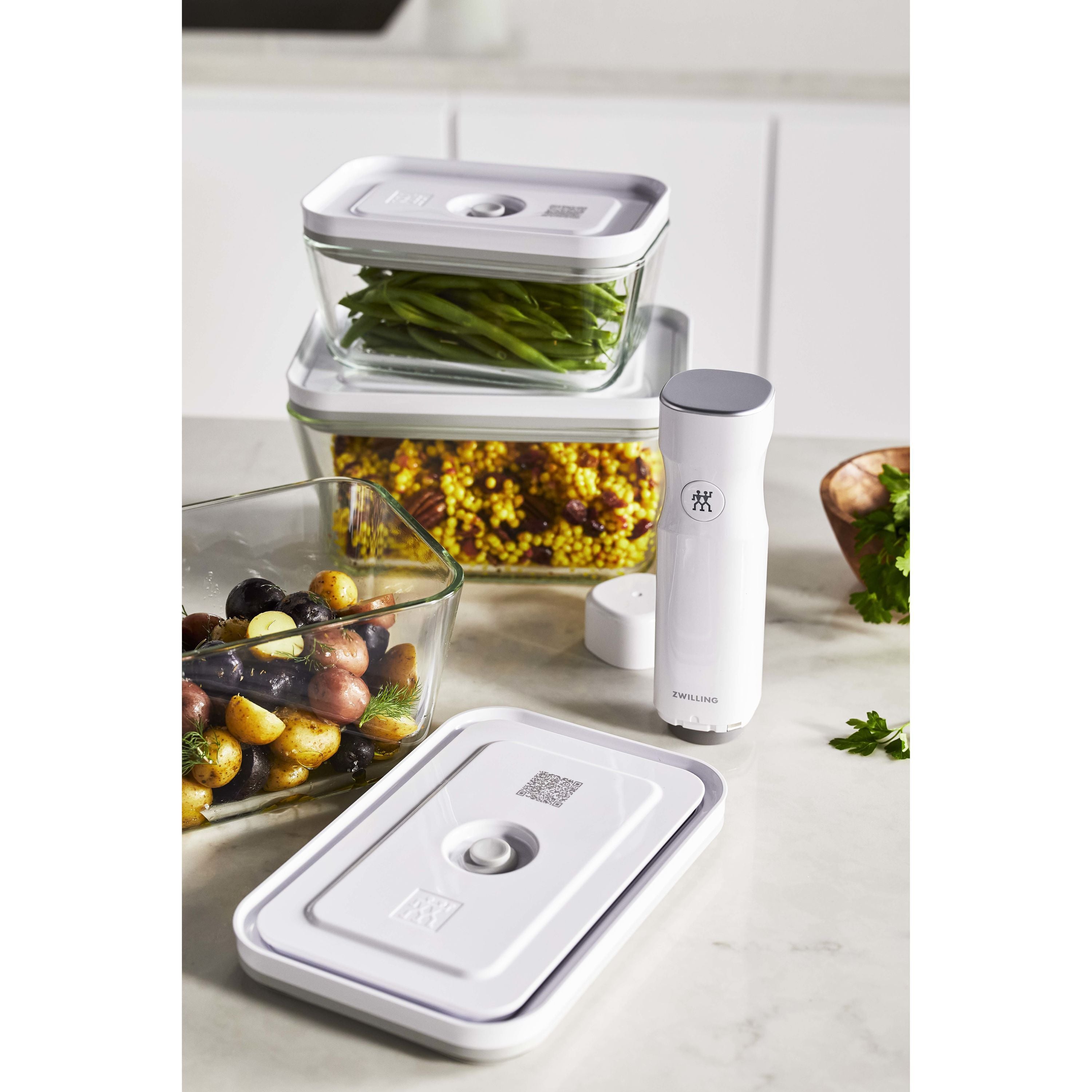 ZWILLING Fresh & Save S/M/L / 3 Piece Vacuum Box Set, Grey-Food Storage-DECOROLALA