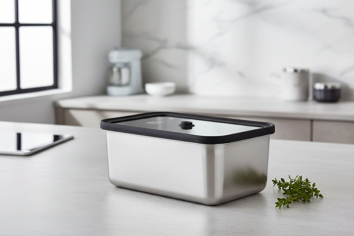ZWILLING Fresh & Save STAINLESS L Vacuum Box, Stainless Steel, Silver-Needs Review-DECOROLALA