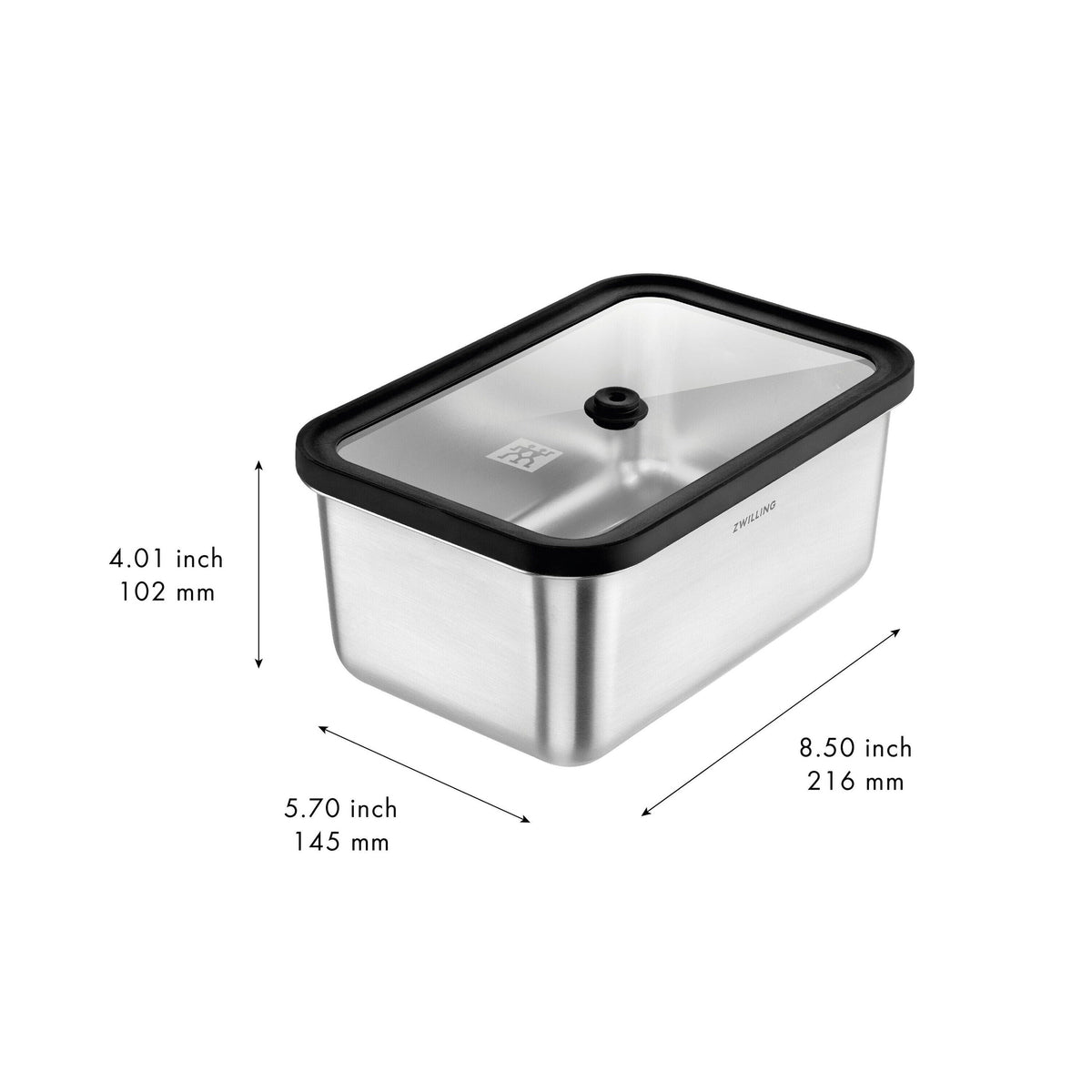 ZWILLING Fresh & Save STAINLESS L Vacuum Box, Stainless Steel, Silver-1