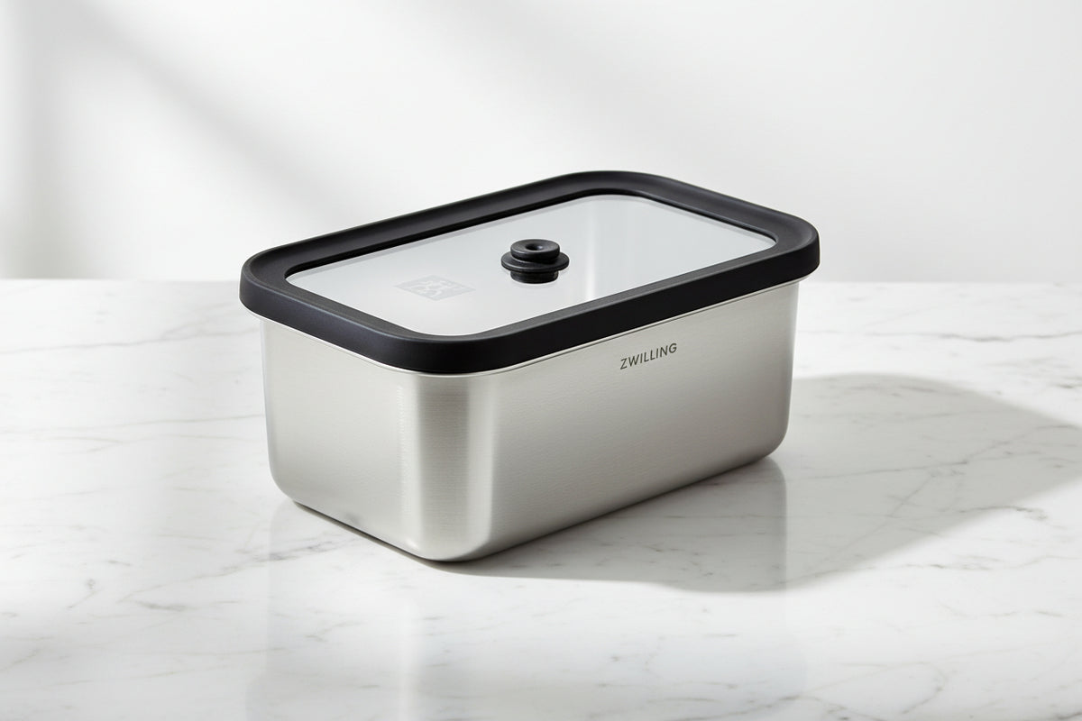 ZWILLING Fresh & Save STAINLESS M Vacuum Box, Stainless Steel, Silver-Needs Review-DECOROLALA