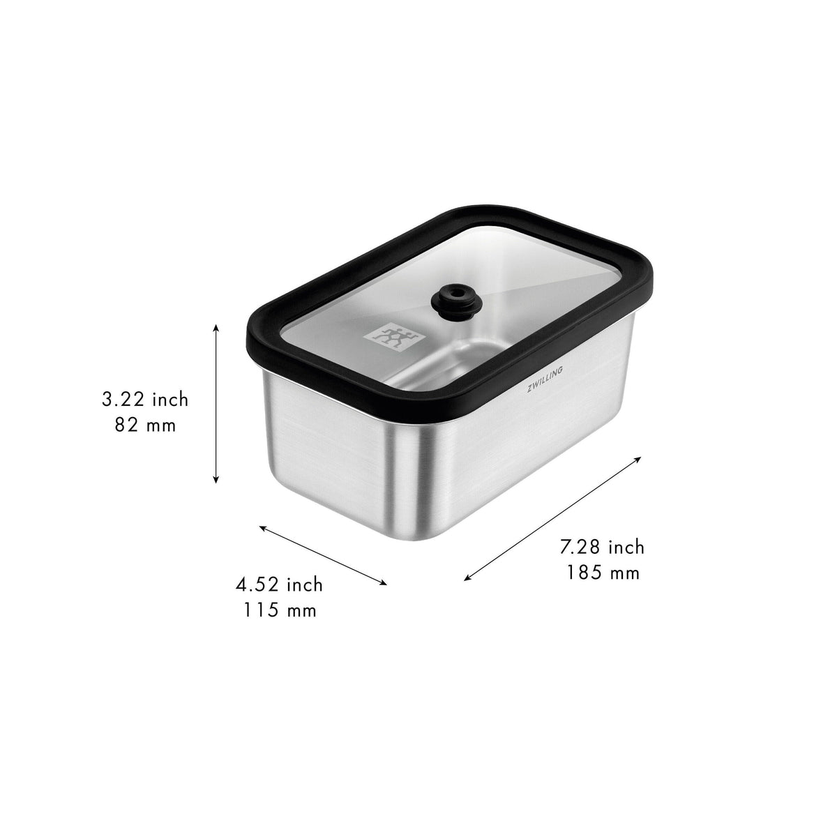 ZWILLING Fresh & Save STAINLESS M Vacuum Box, Stainless Steel, Silver-1