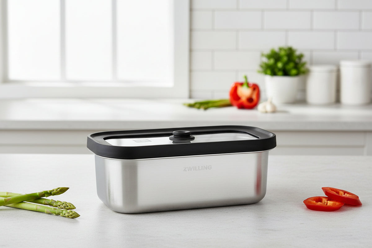 ZWILLING Fresh & Save STAINLESS S Vacuum Box, Stainless Steel, Silver-Needs Review-DECOROLALA