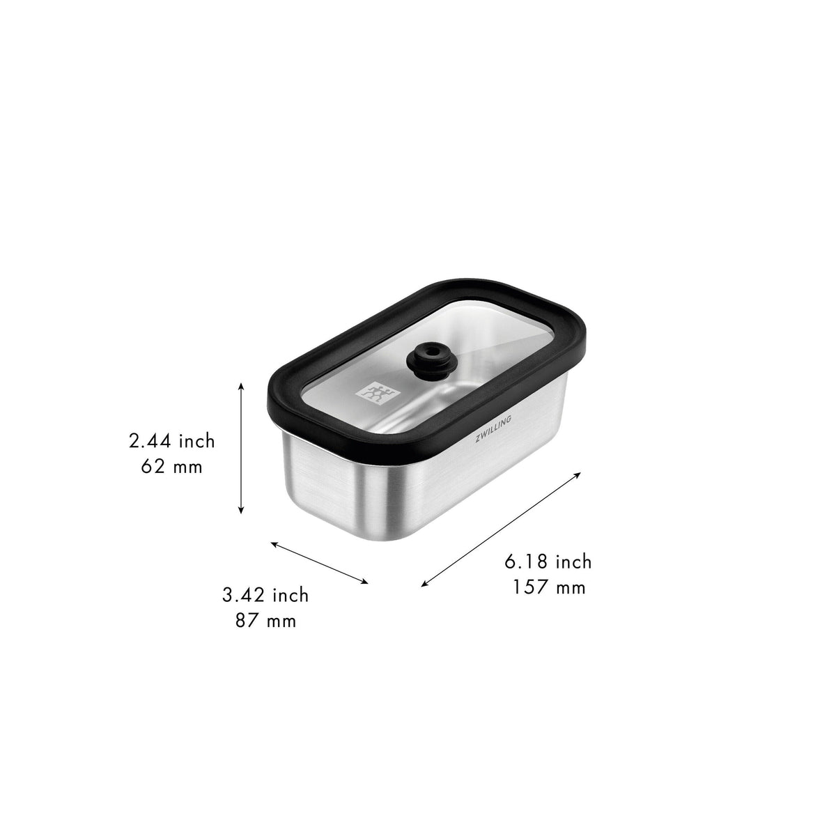 ZWILLING Fresh & Save STAINLESS S Vacuum Box, Stainless Steel, Silver-1