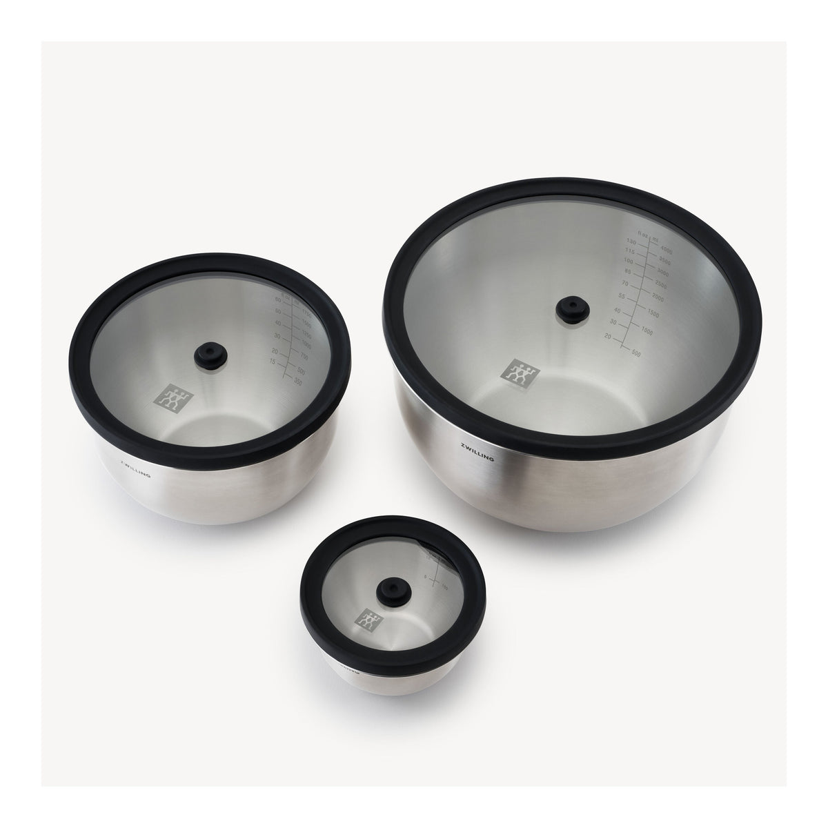 ZWILLING Fresh & Save STAINLESS Vacuum Bowl Set S/M/L / 6 Piece, Stainless Steel, Silver-1