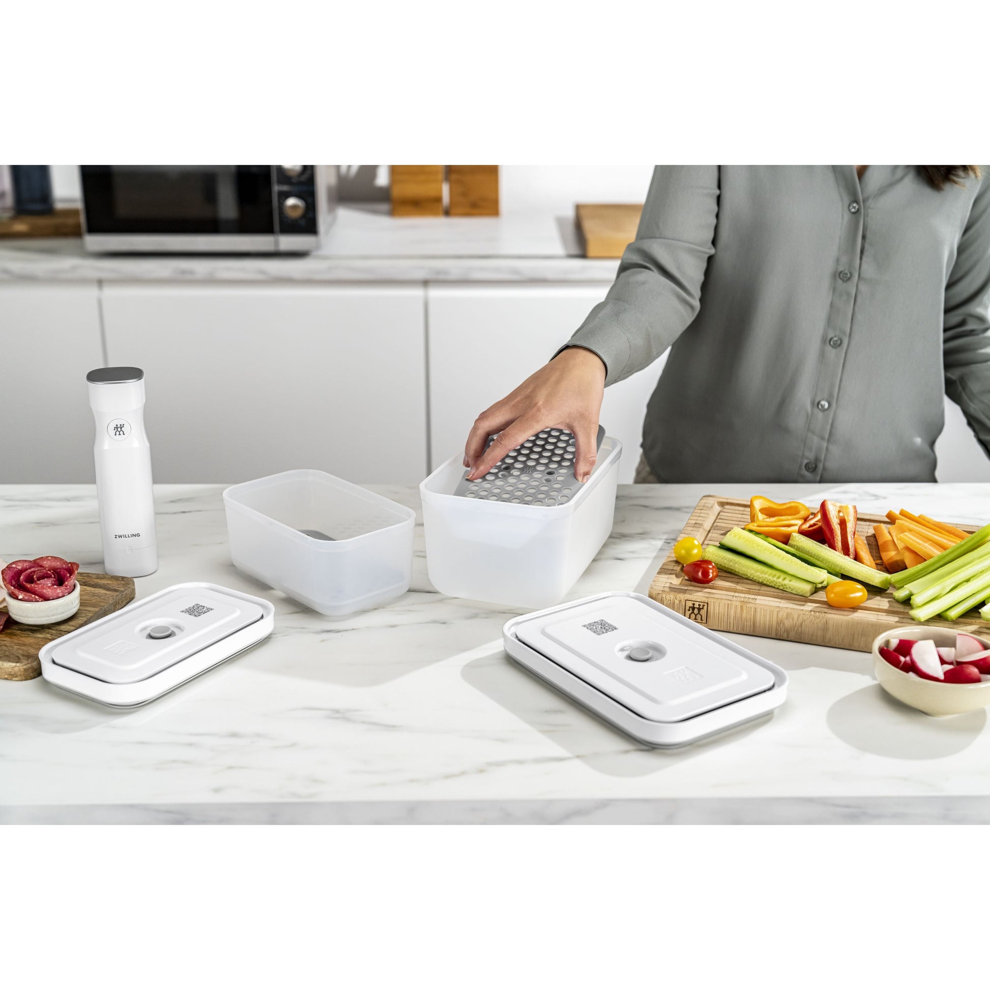 ZWILLING Fresh & Save Vacuum Accessory Set For Plastic Boxes, M/L / 2 Piece-Food Storage-DECOROLALA