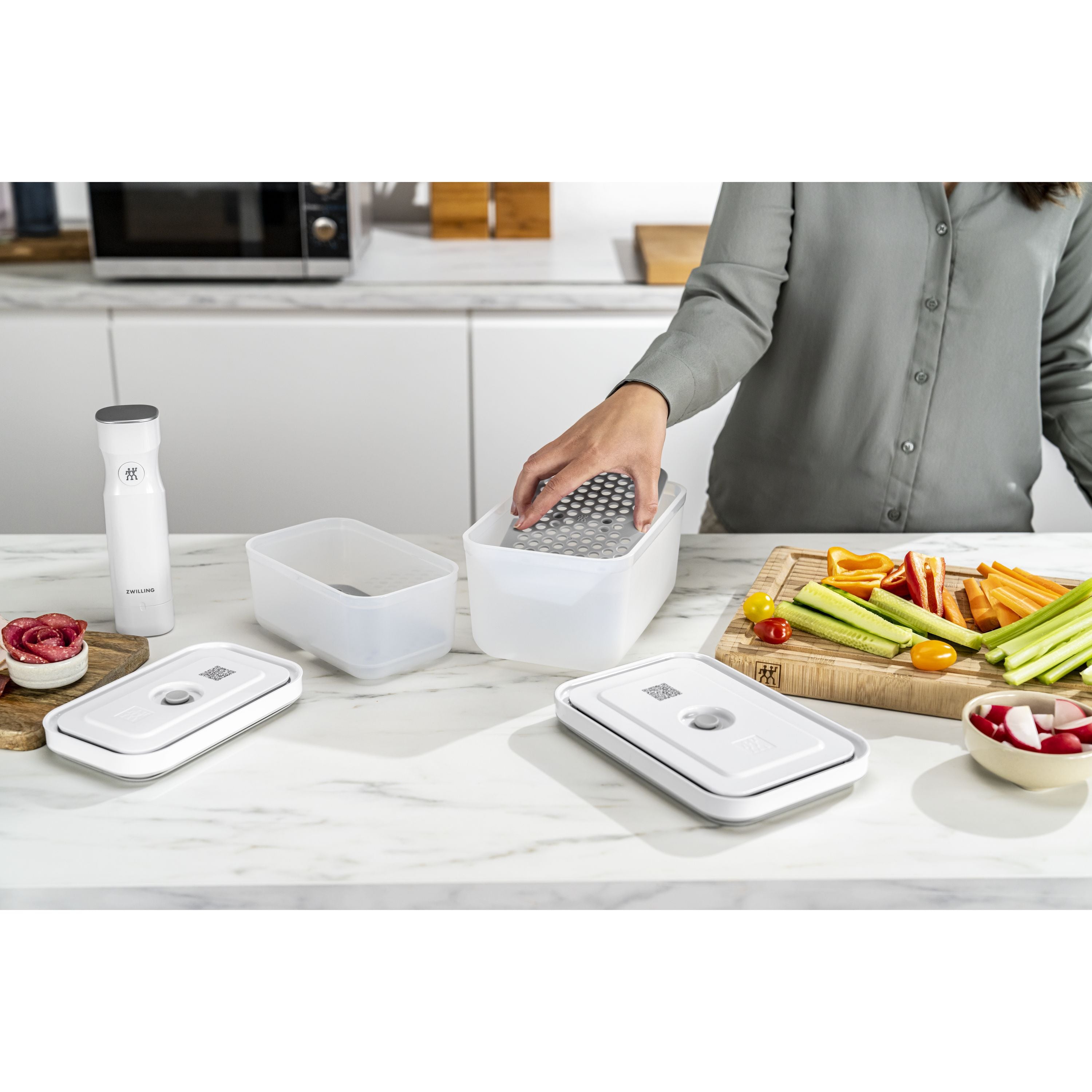 ZWILLING Fresh & Save Vacuum Accessory Set For Plastic Boxes, M/L / 2 Piece-Food Storage-DECOROLALA