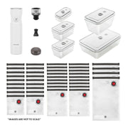 ZWILLING Fresh & Save Vacuum Pump Set, 47 Piece, White-Food Storage-DECOROLALA