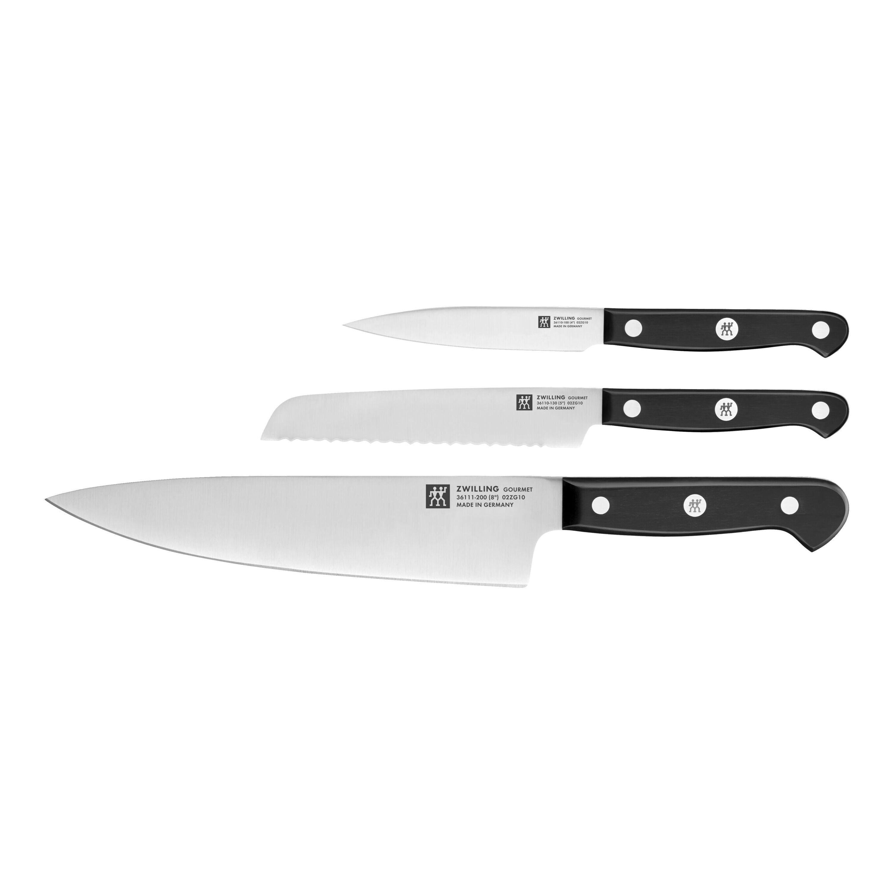 ZWILLING Gourmet 3-Piece Knife Set - German Steel-Knife Set-DECOROLALA