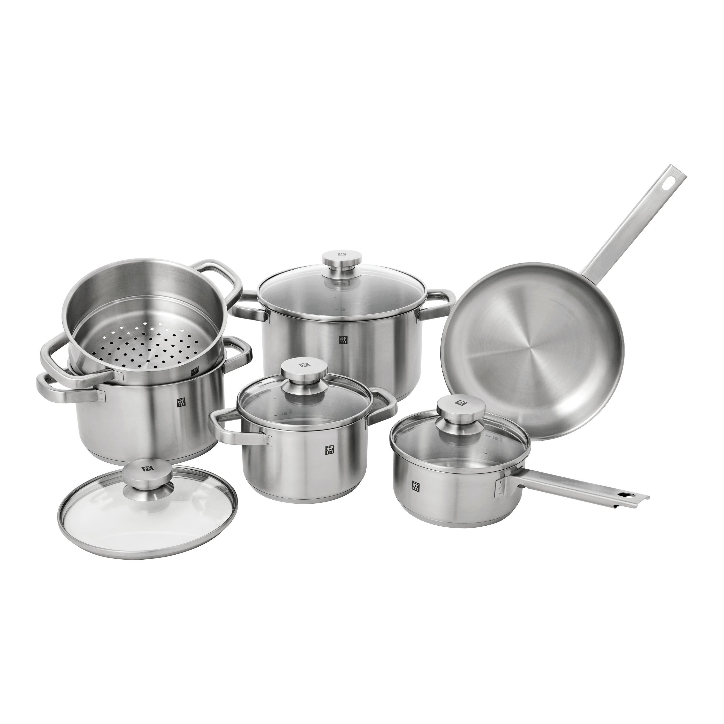 ZWILLING Joy Cookware Set, 10 Piece 18/10 Stainless Steel-Cookware Set-DECOROLALA