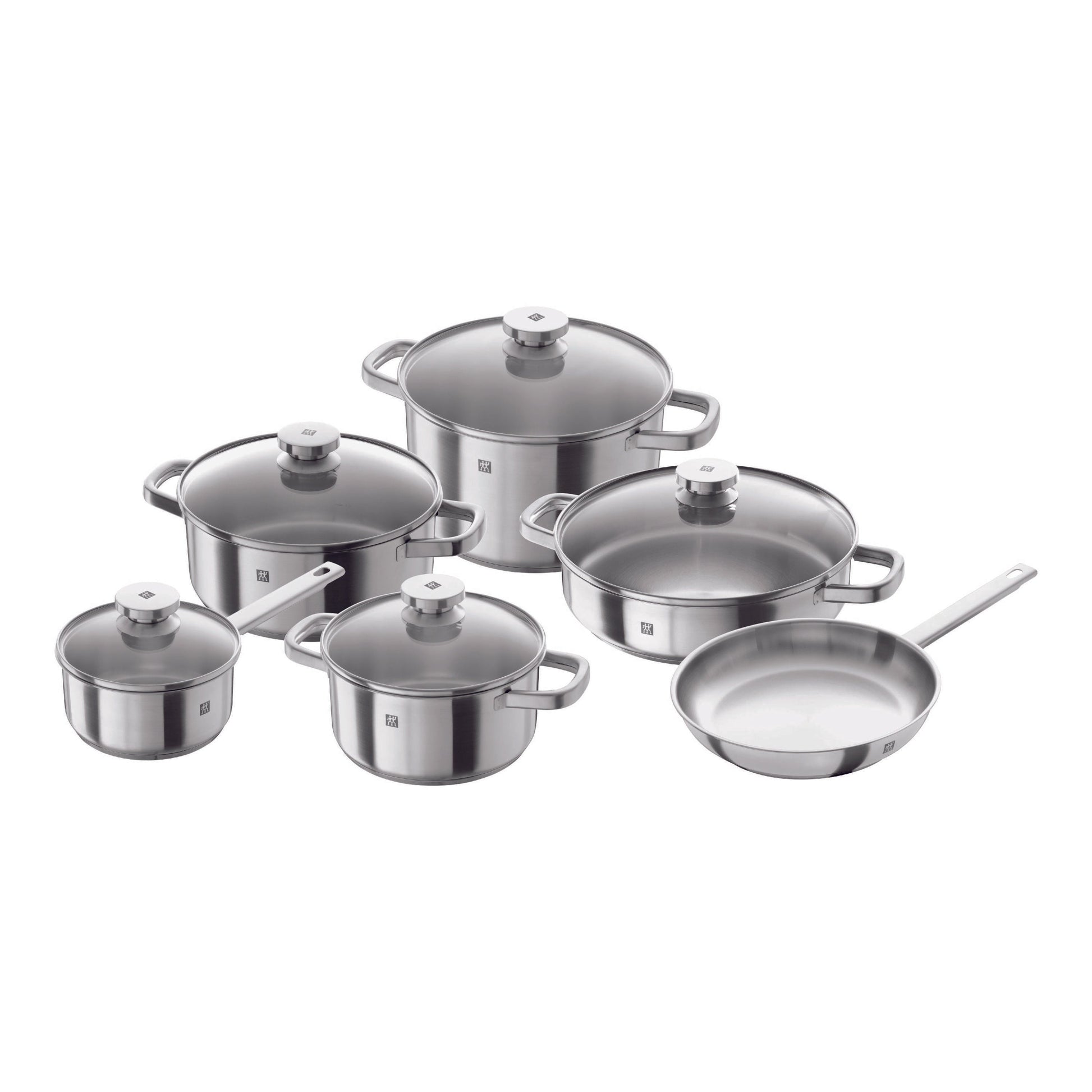 ZWILLING Joy Cookware Set, 11 Piece 18/10 Stainless Steel-Cookware Set-DECOROLALA