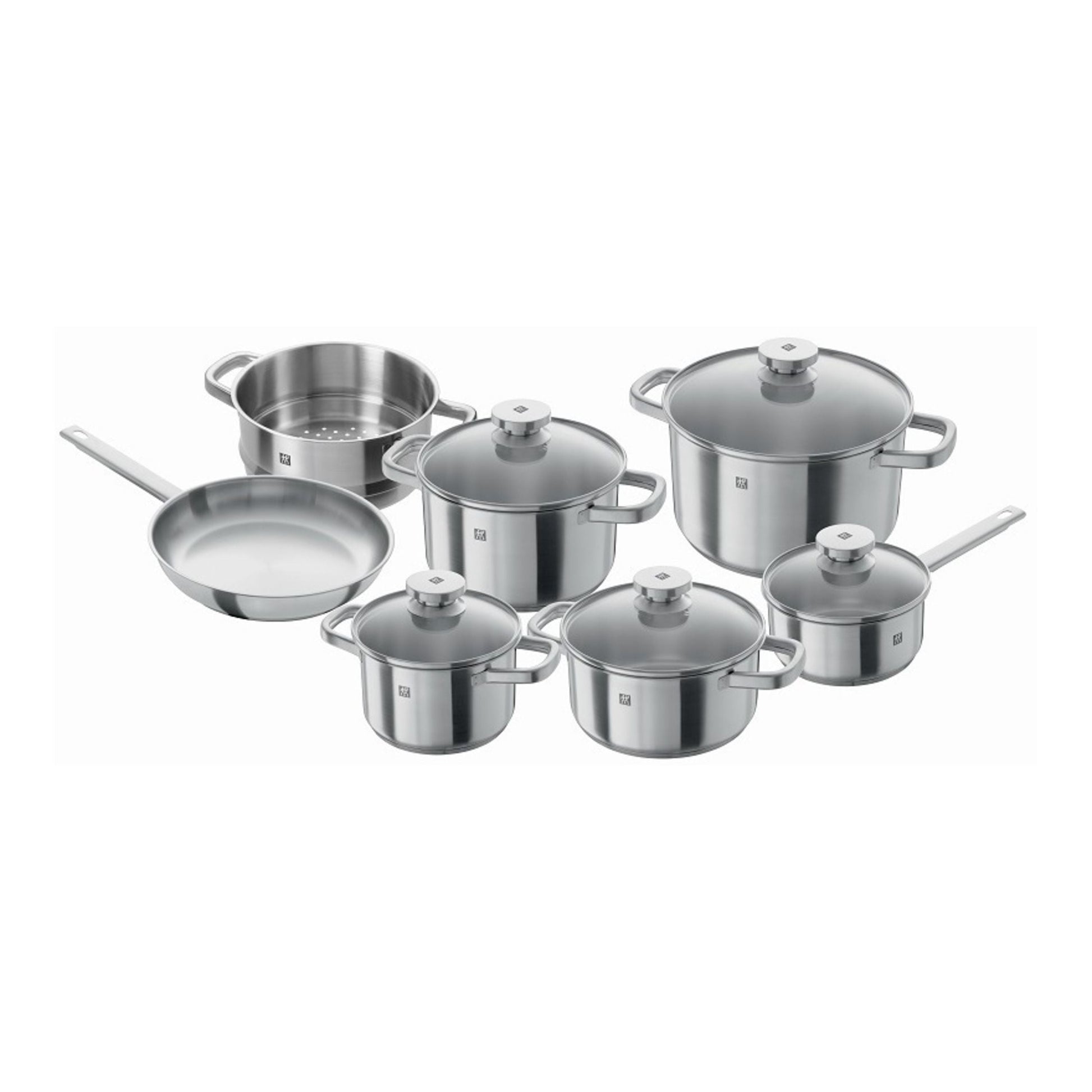 ZWILLING Joy Cookware Set, 12 Piece 18/10 Stainless Steel-Cookware Set-DECOROLALA
