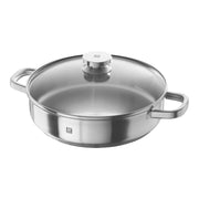 ZWILLING Joy Double Handled Saute Pan With Lid, 4.25 L, 18/10 Stainless Steel-Saucepan-DECOROLALA