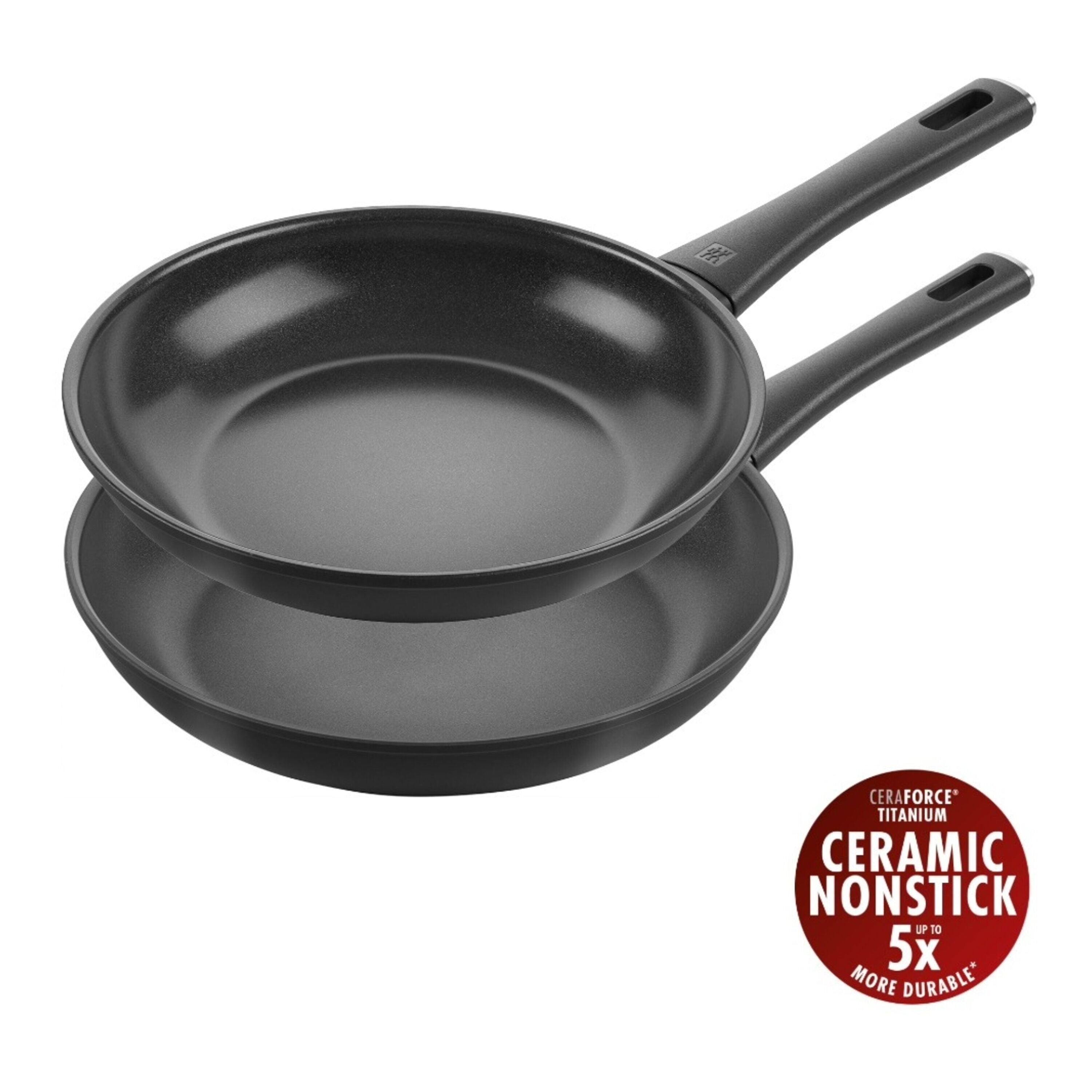 ZWILLING Madura Plus Fry Pan Set, 2 Piece, Aluminum, Ceramic Titanium-Fry Pan-DECOROLALA